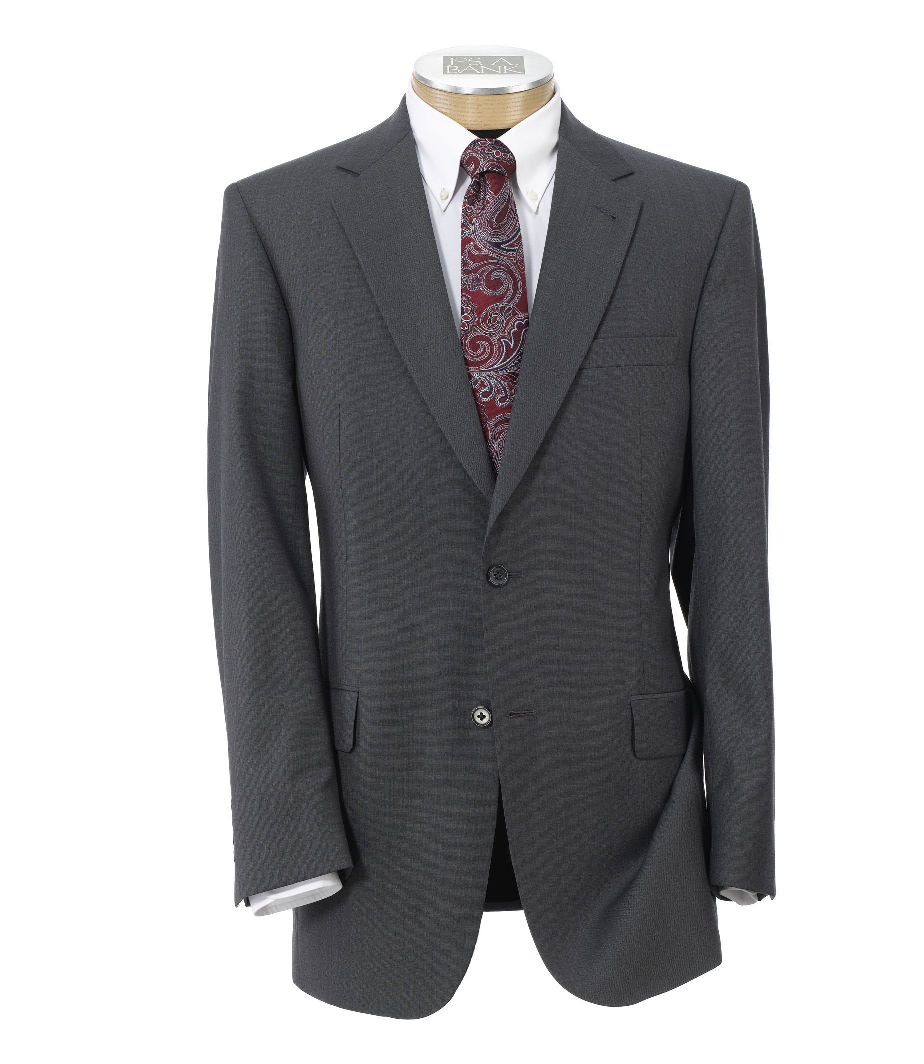 NEW! Signature Tropical Weave 2-Button Tailored Fit Suit with Plain Trousers
