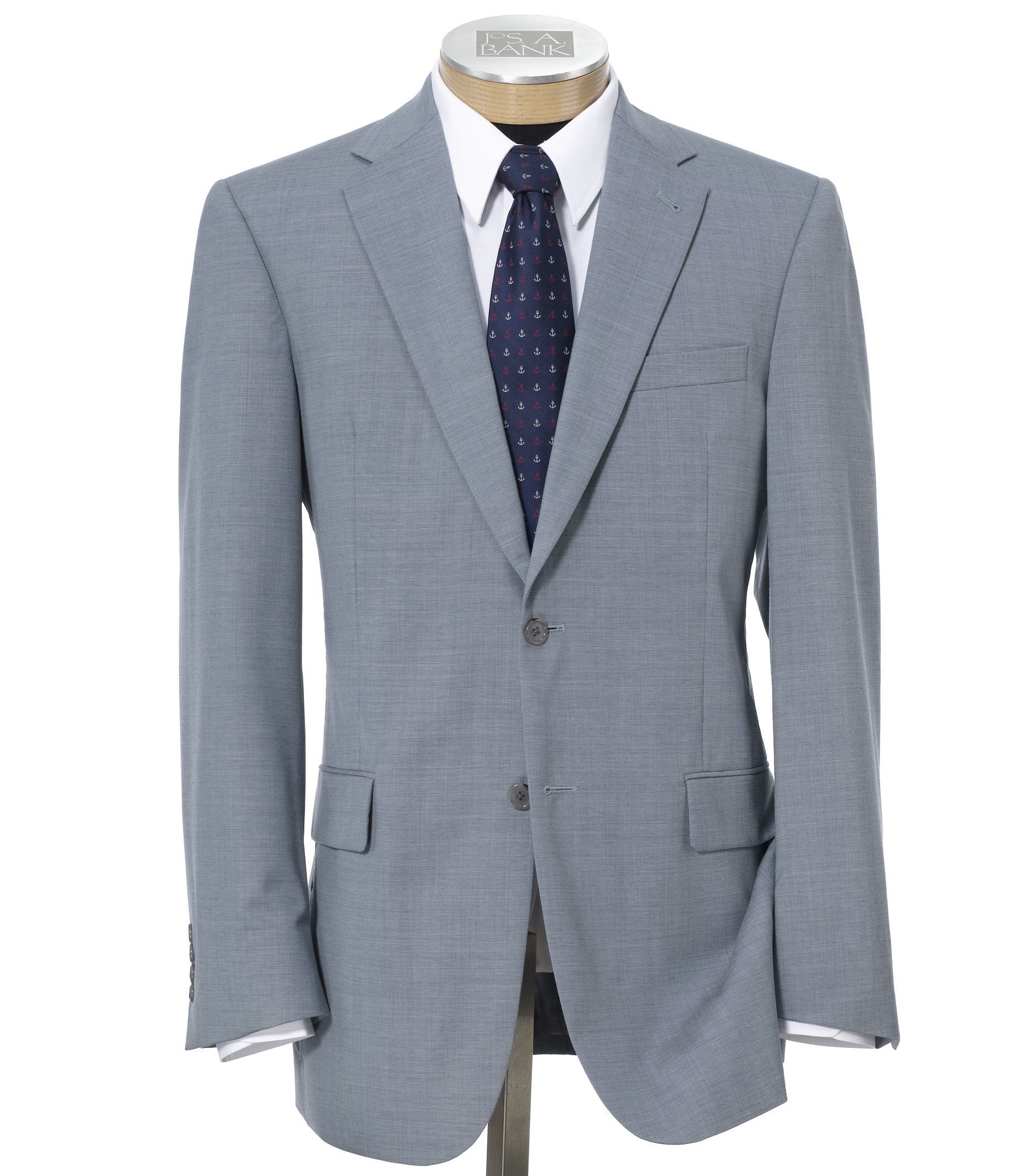 Signature Tropical Weave 2Btn Center Vent Suit With Pleated Trousers
