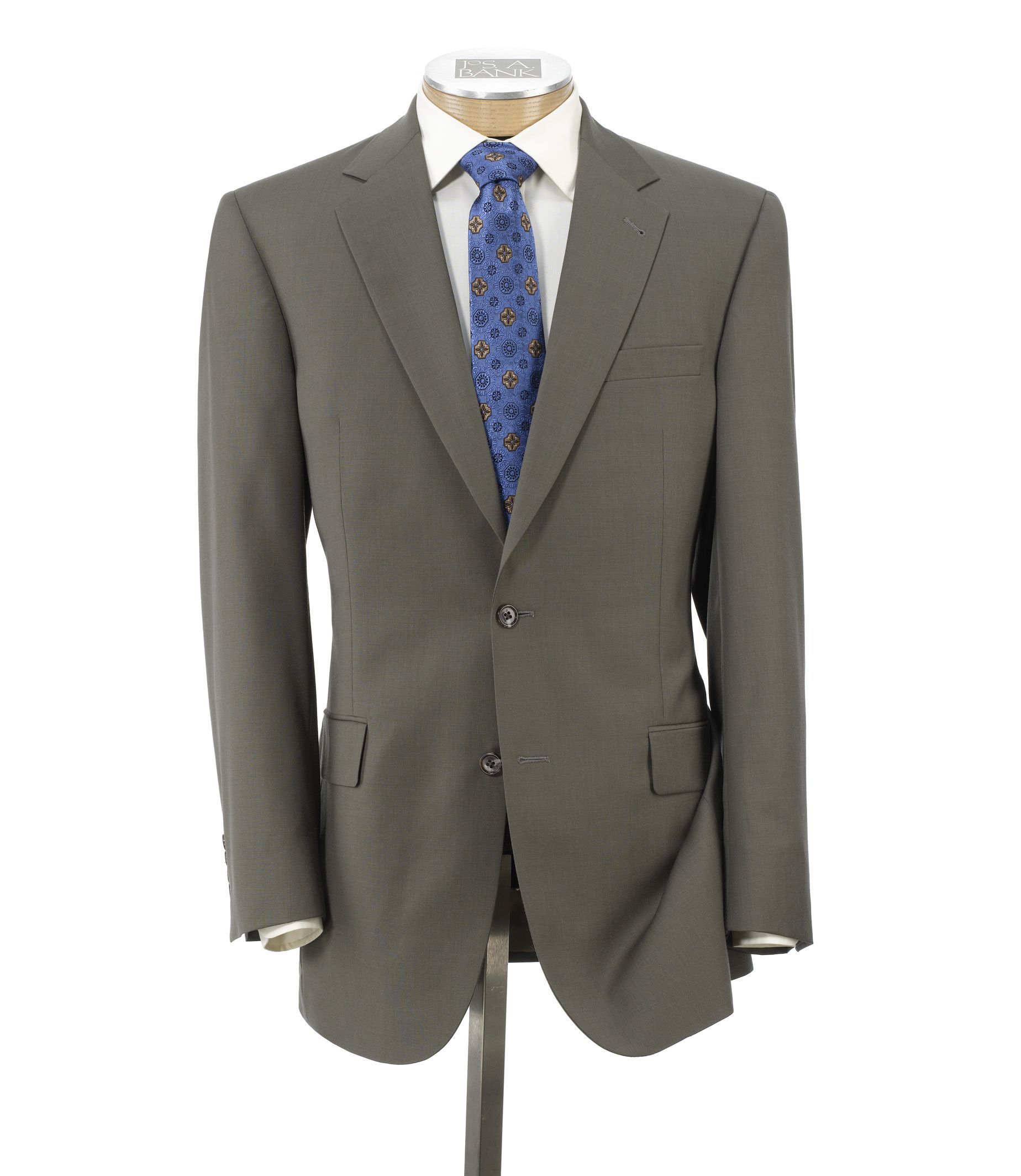 NEW! Signature Tropical Weave 2-Button Tailored Fit Suit with Plain Trousers