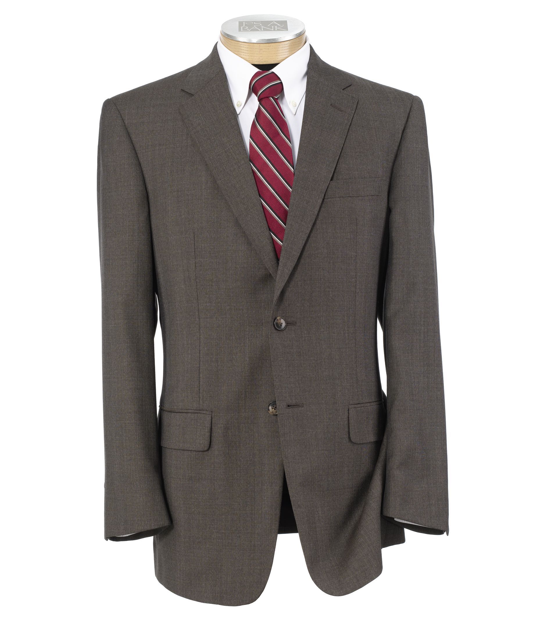 Executive 2-Button Wool Suit with Plain Front Trousers