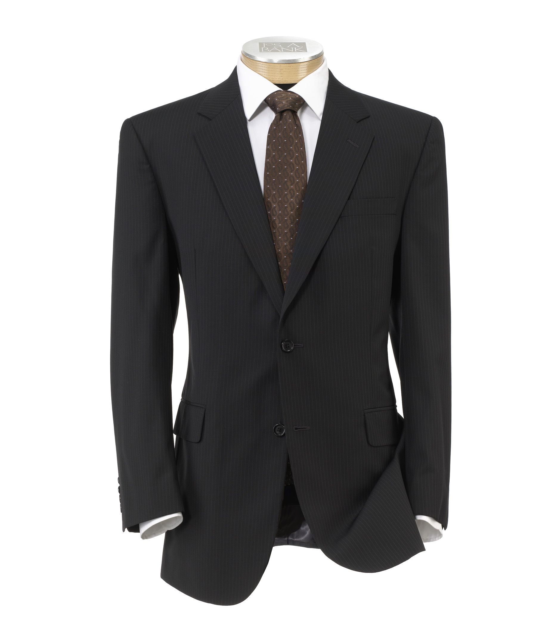 Executive 2-Button Wool Suit with Pleated Trousers