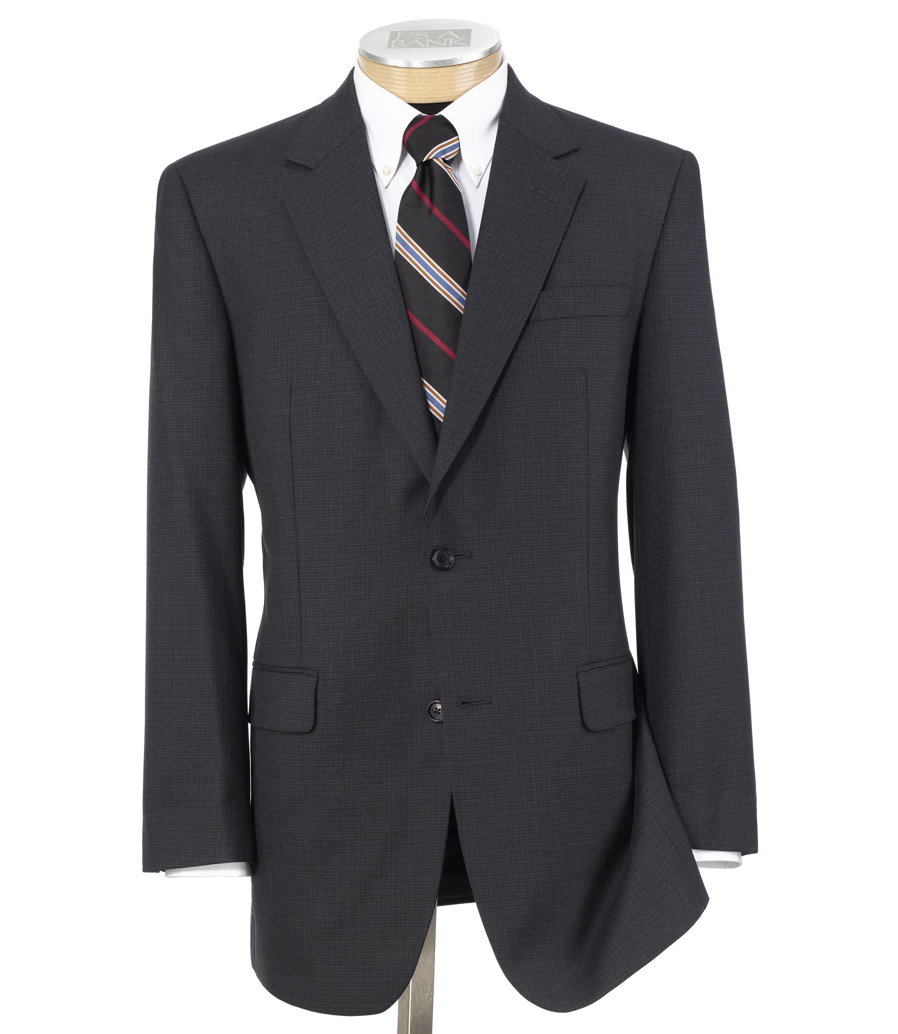 Traveler Tailored Fit 2-Button Suits with Plain Front Trousers Extended Sizes