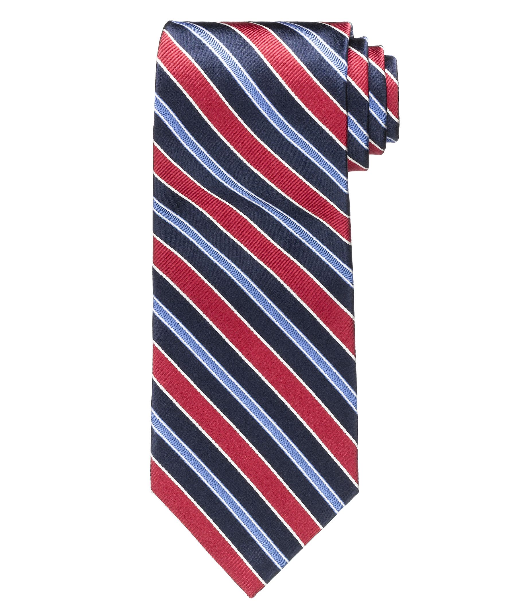 Signature Satin Repp Multi Stripe Tie
