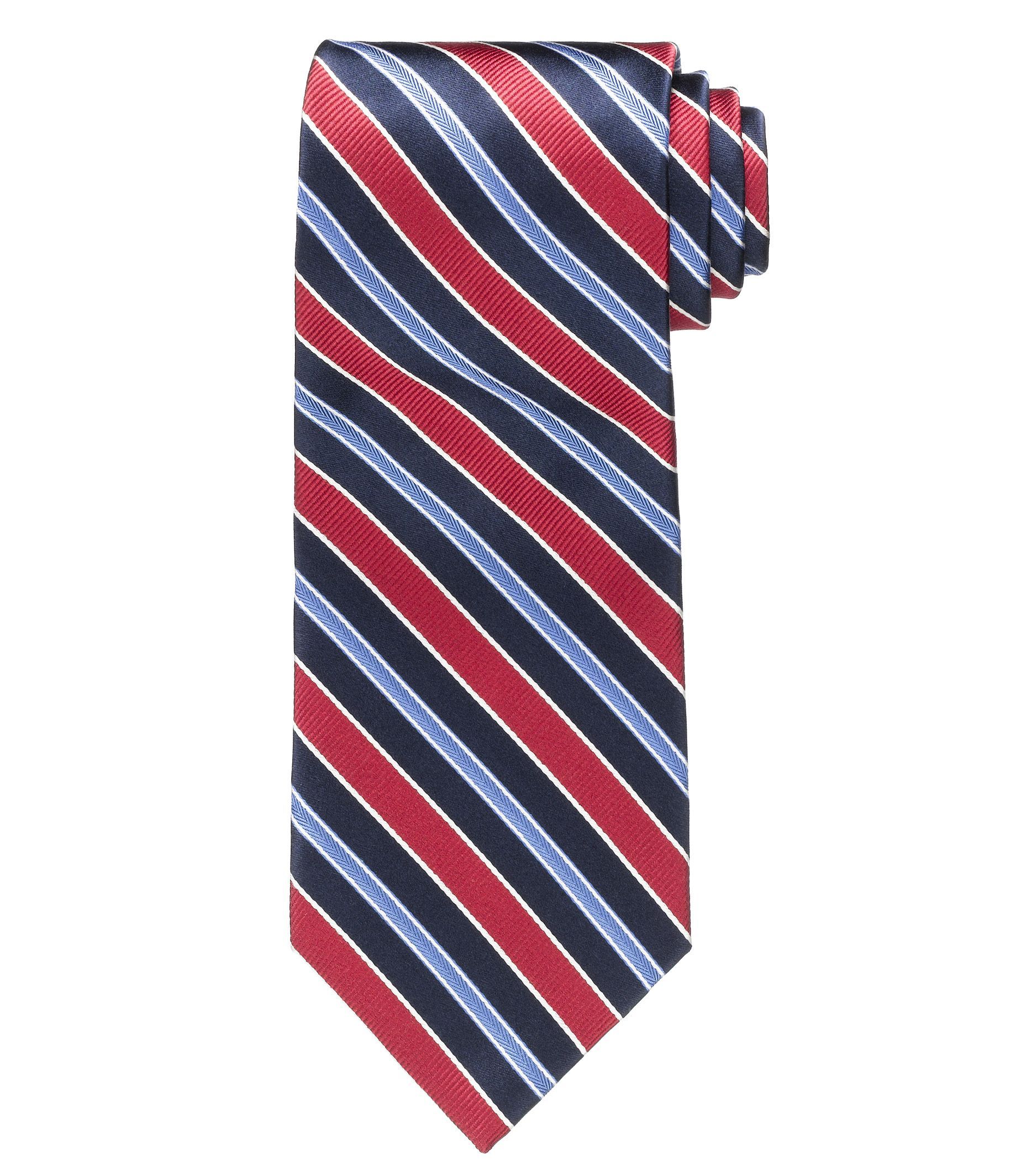 Signature Satin Repp Multi Stripe Tie 61