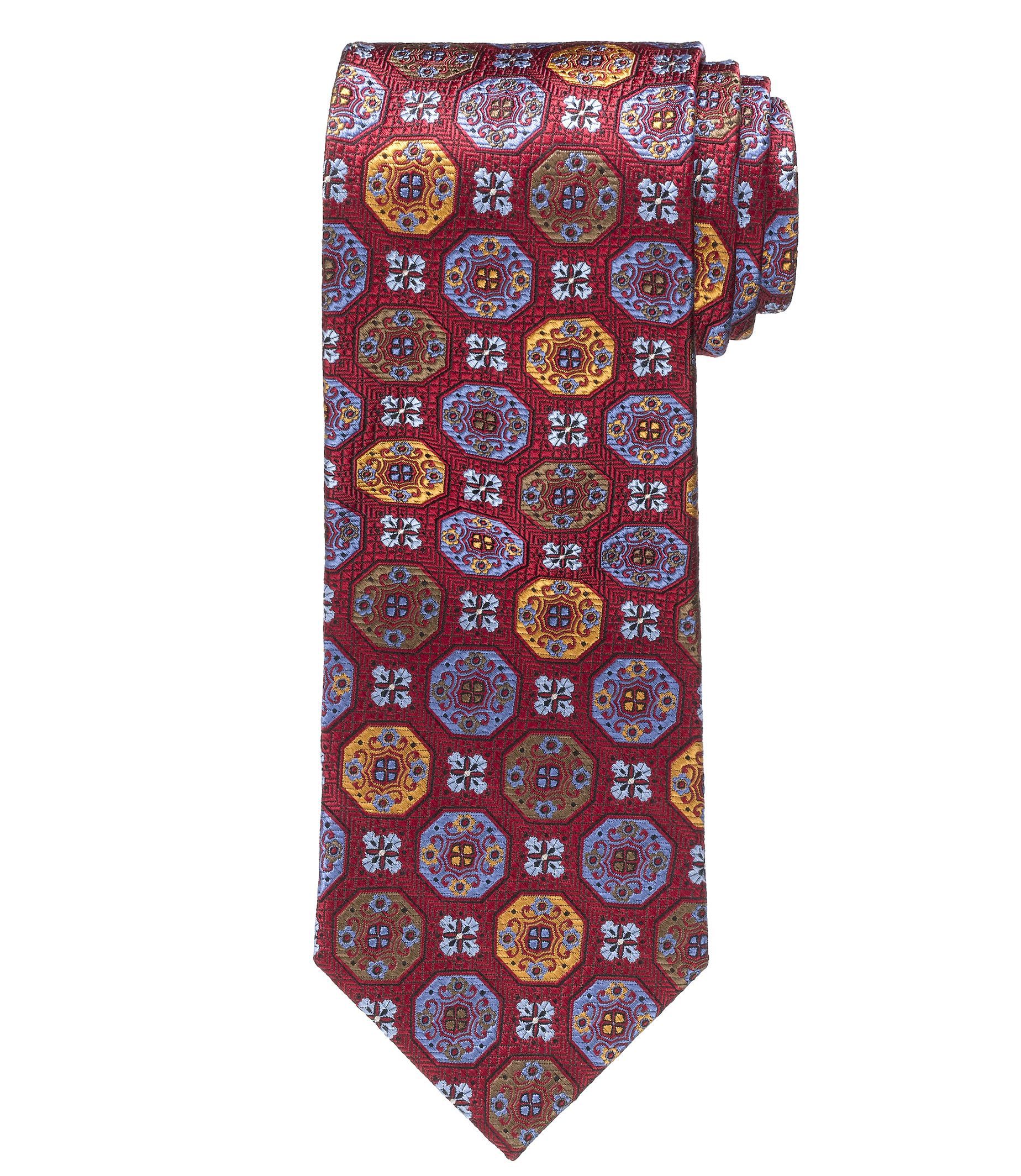Signature Gold Octagonal Medallion Tie 64" Long