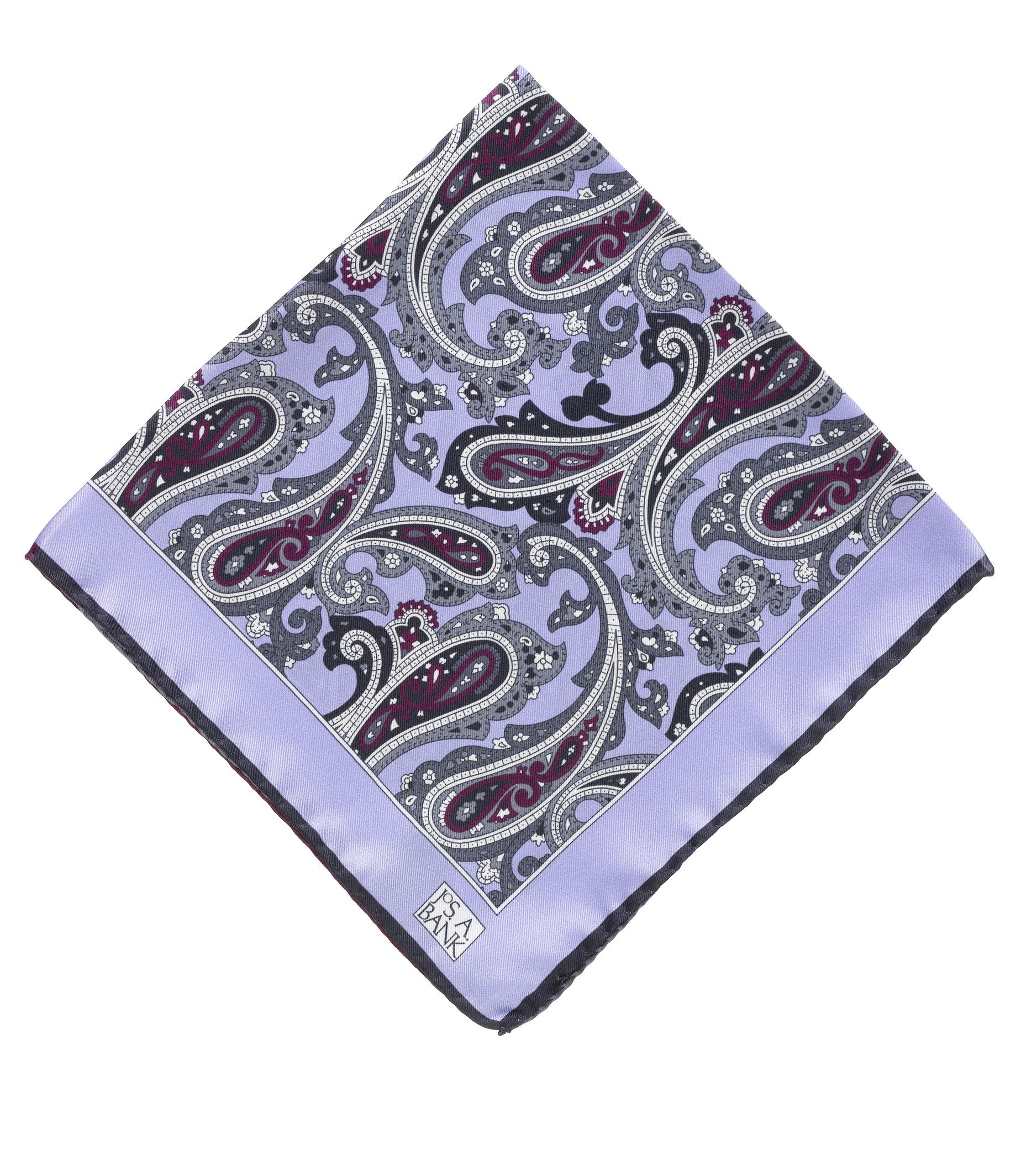 Large Paisley Pocket Square- Lilac