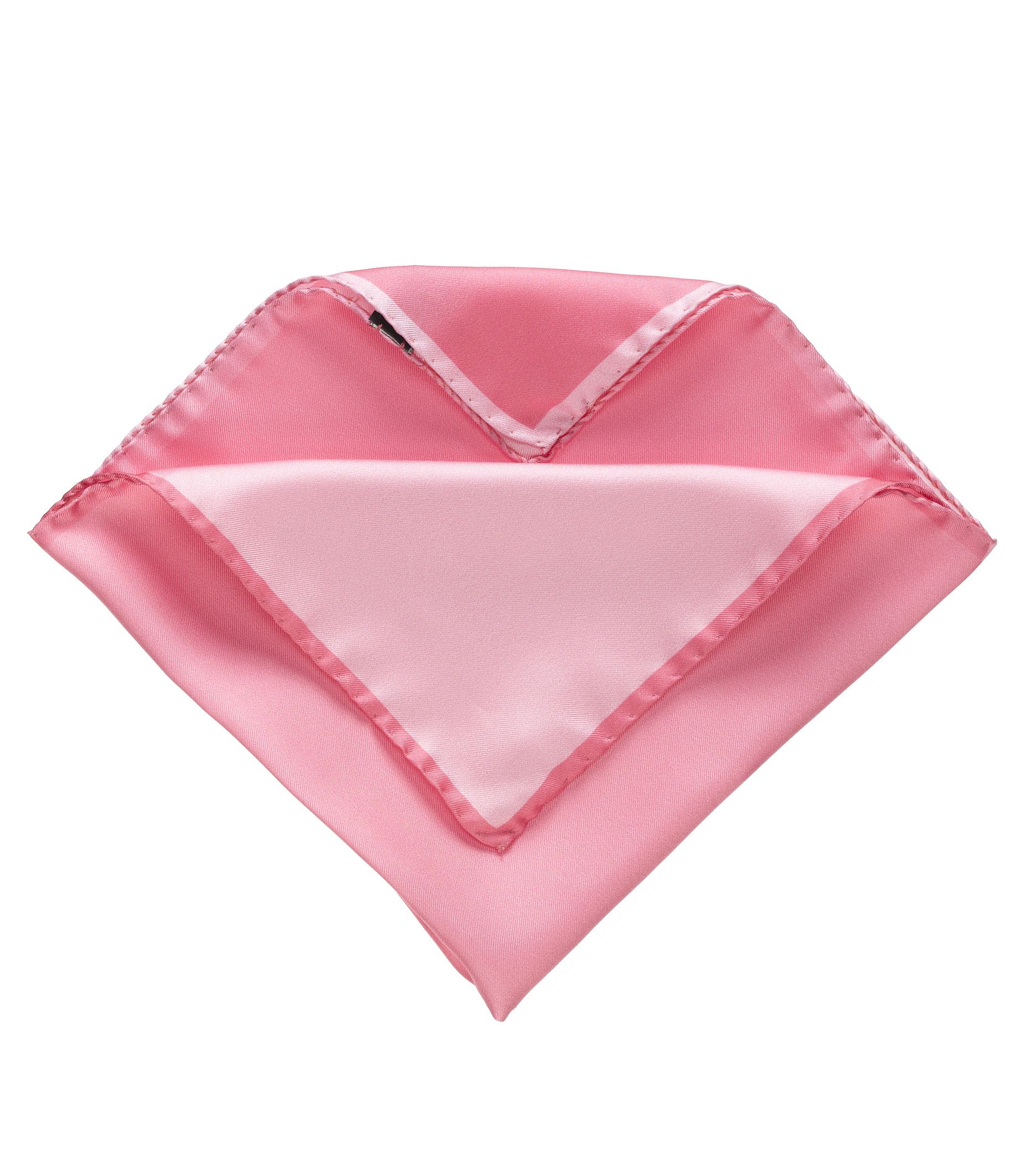 Four Color Solid Pocket Square- Pink