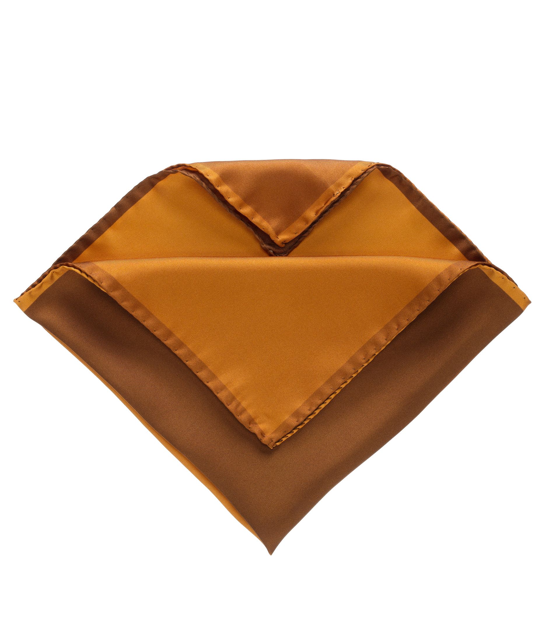Four Color Solid Pocket Square- Rust