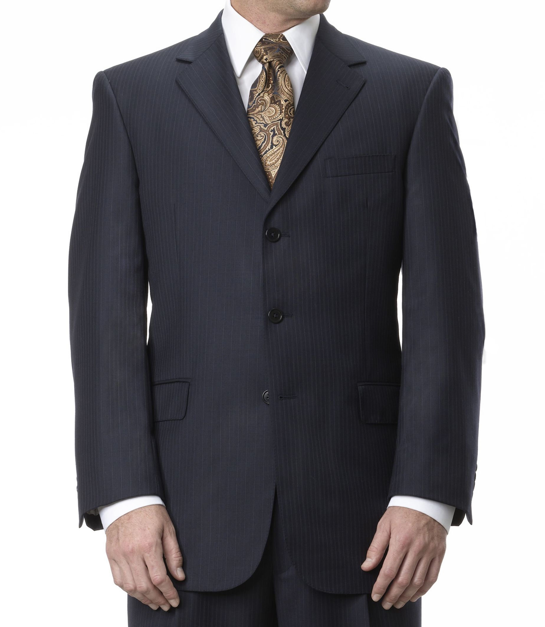 Signature Gold 2-Button Superfine Wool Suit - Sizes 44 X-Long-52