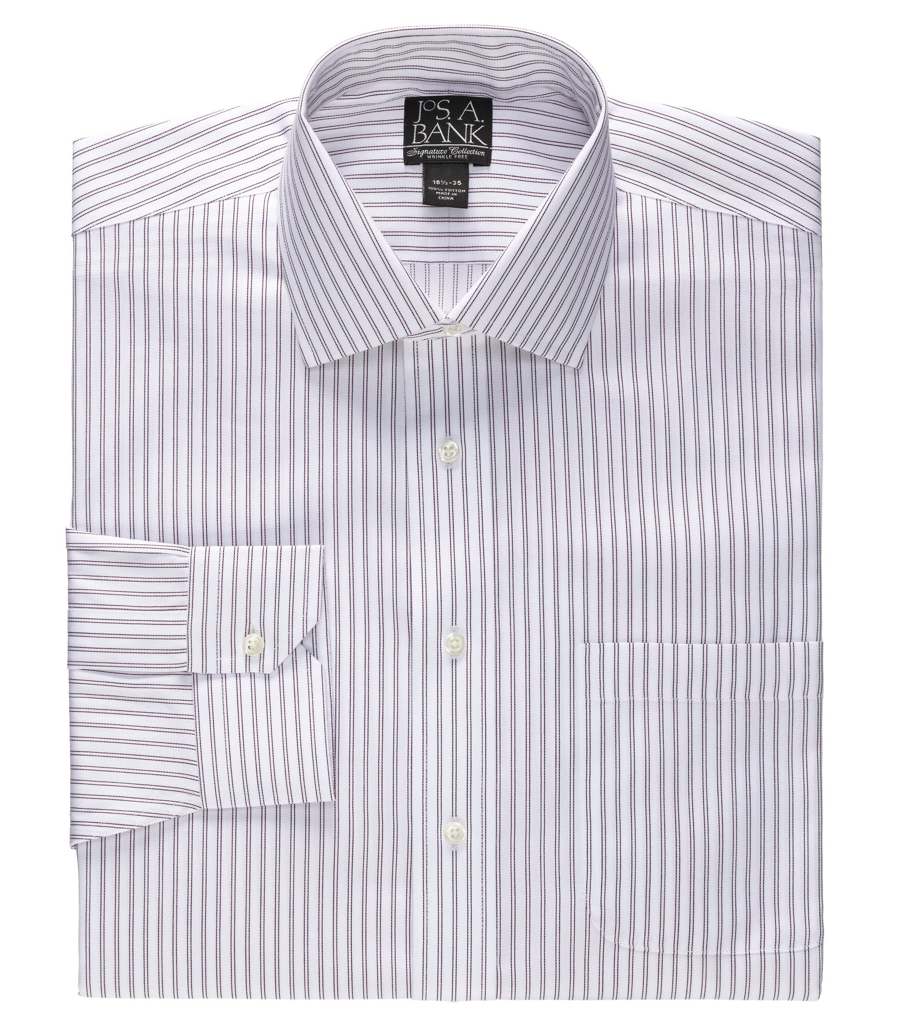 Signature Wrinkle-Free Spread Collar Dress Shirt