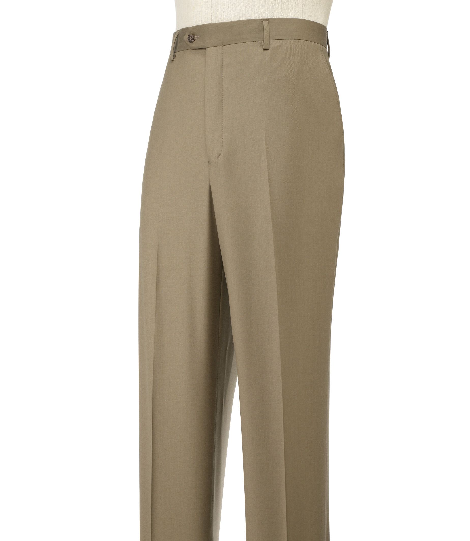 Signature Plain Front Tailored Fit Trousers