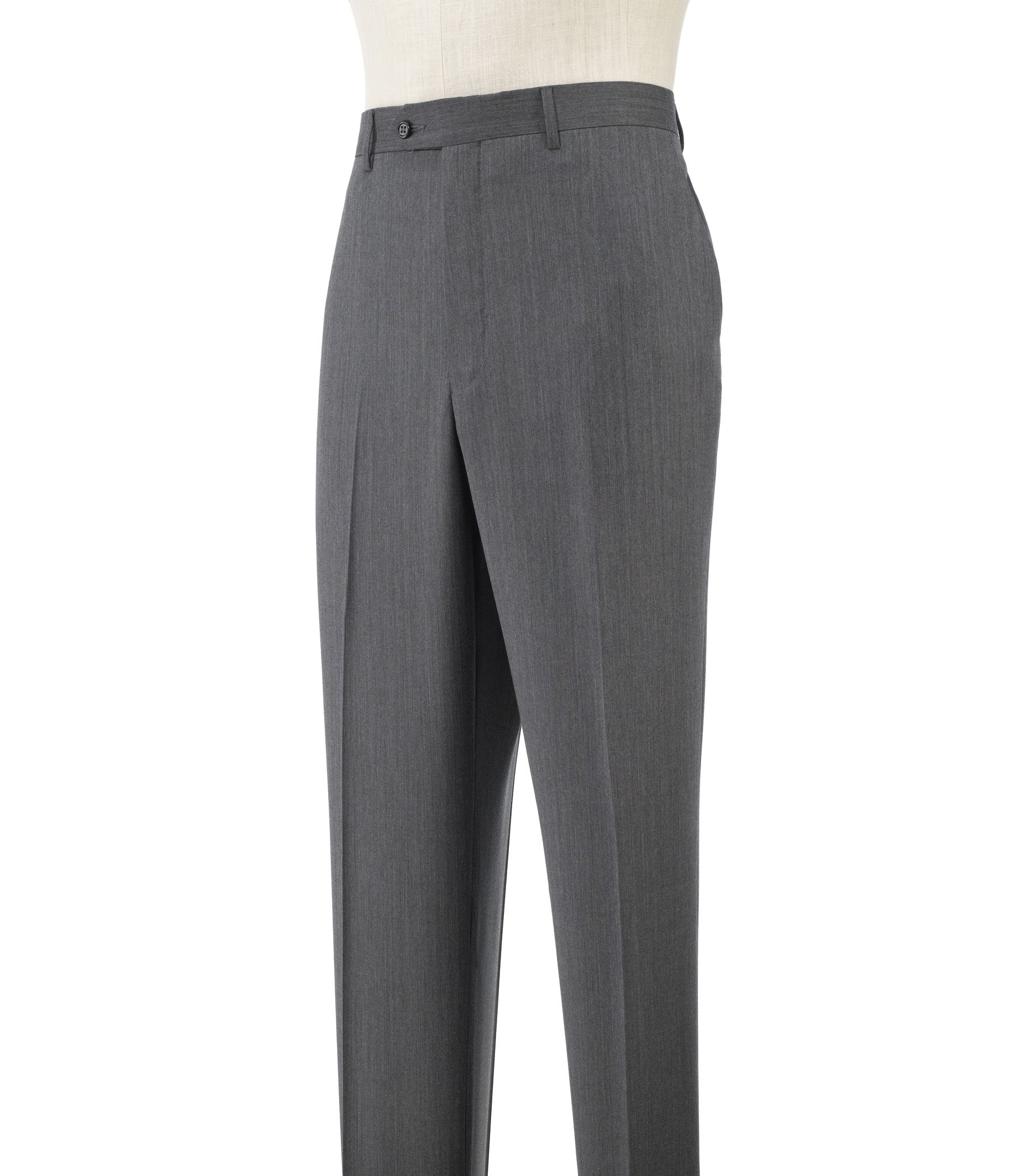 Signature Plain Front Tailored Fit Trousers