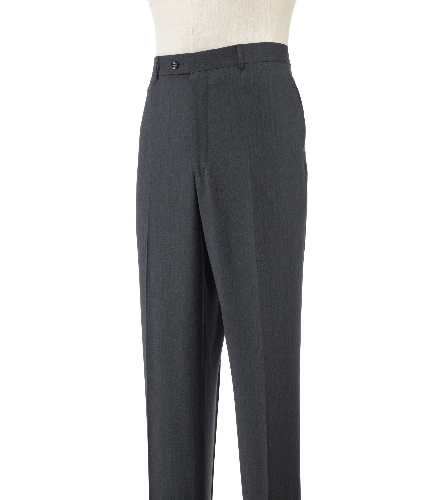 Signature Plain Front Tailored Fit Trousers