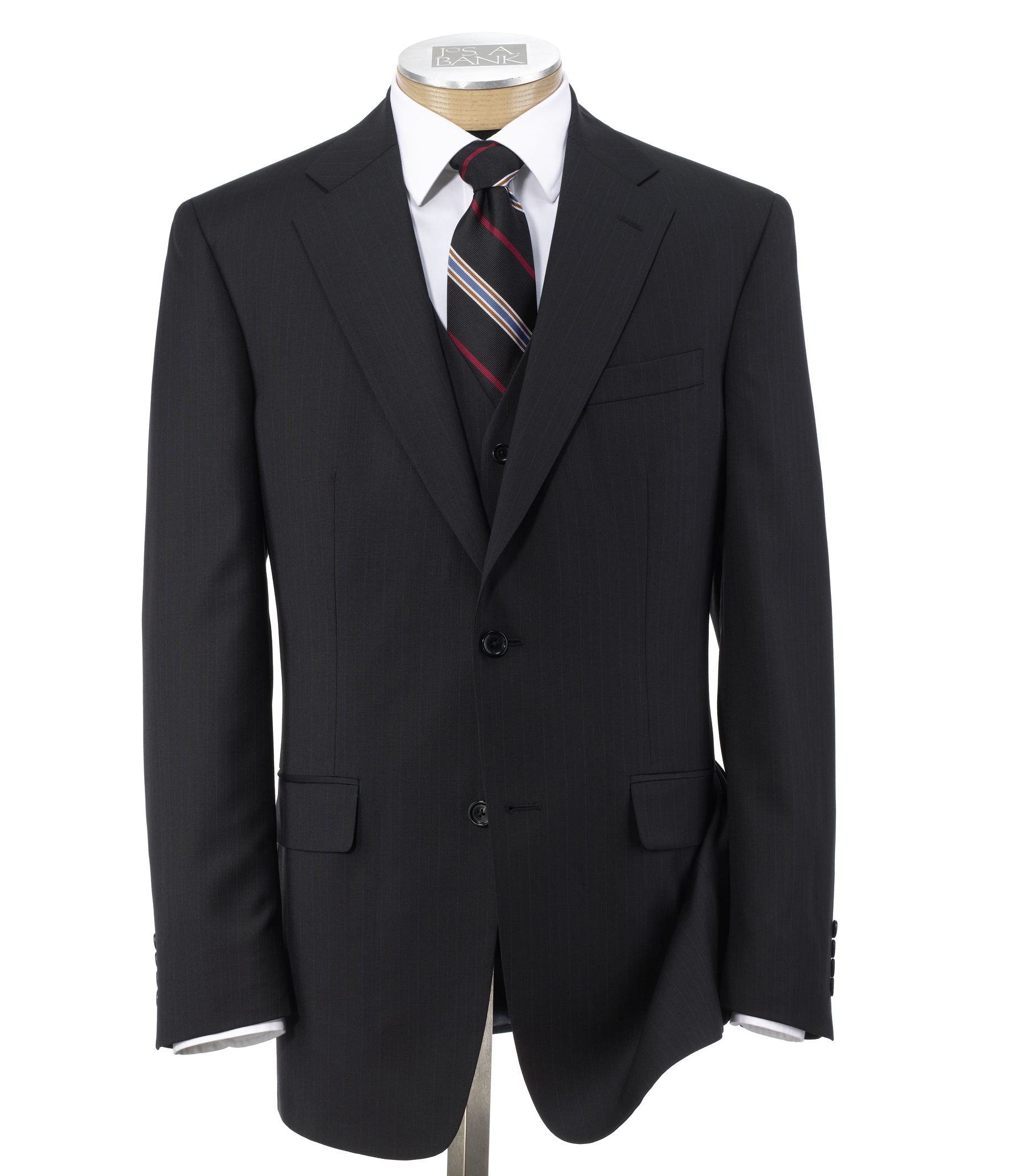 Classic Collection Tailored Fit 2-Btn Vested Suit with Plain Front Trousers