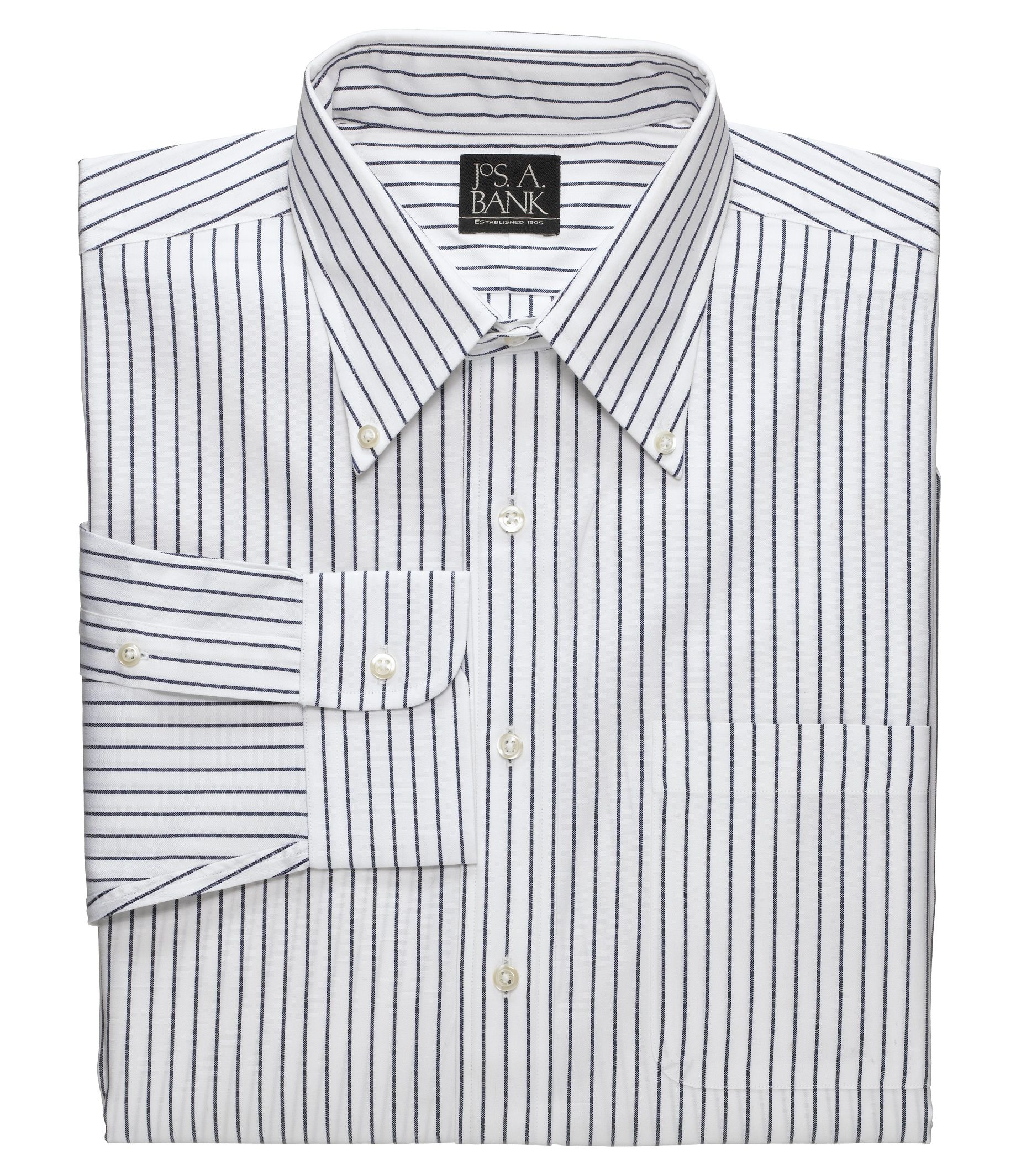 Pinpoint Oxford Buttondown Collar Striped Dress Shirt Big or Tall- Buy 1, Get 2nd 25% OFF, 3rd FREE!