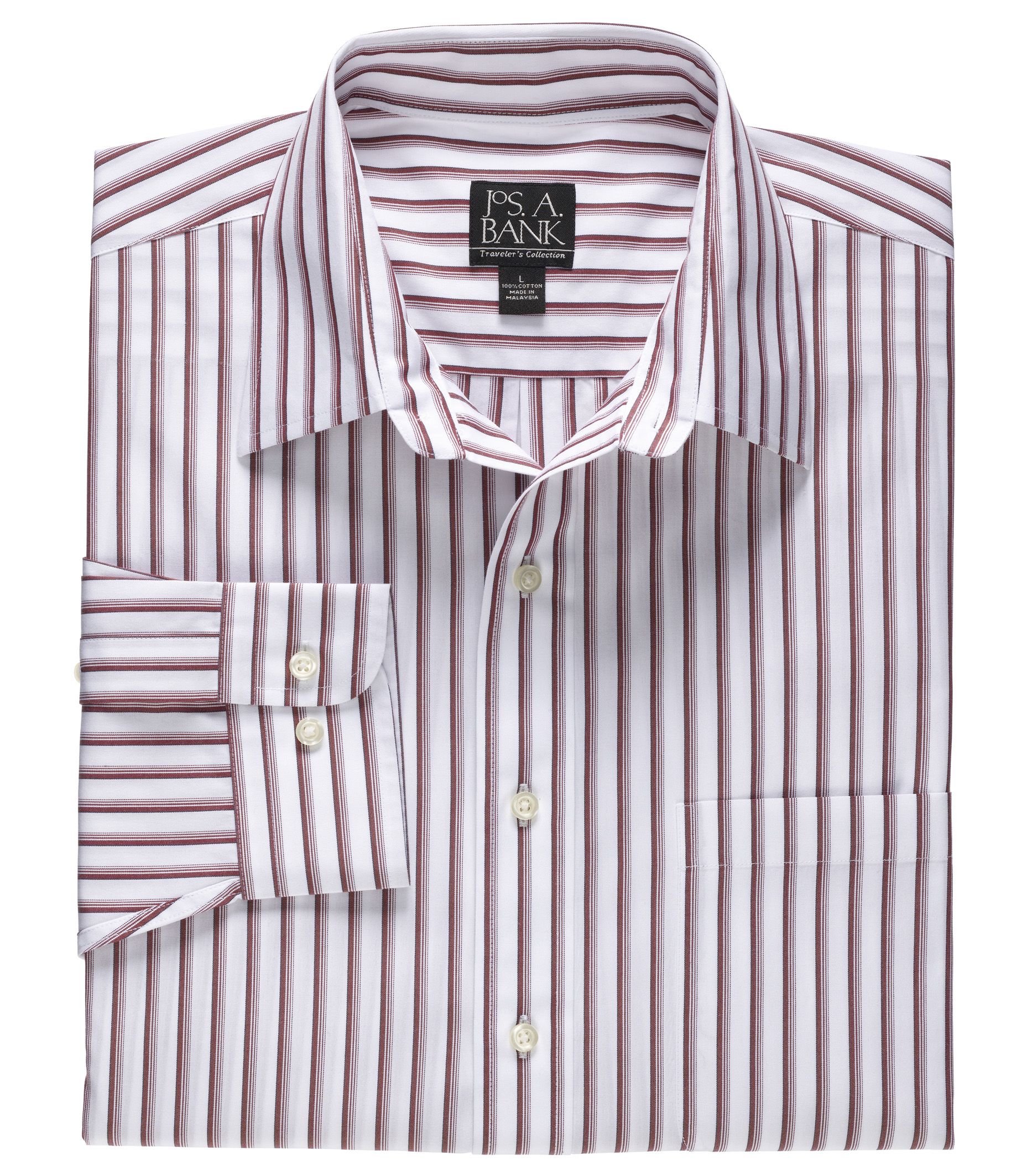 Traveler Point Collar Long-Sleeve Sportshirt