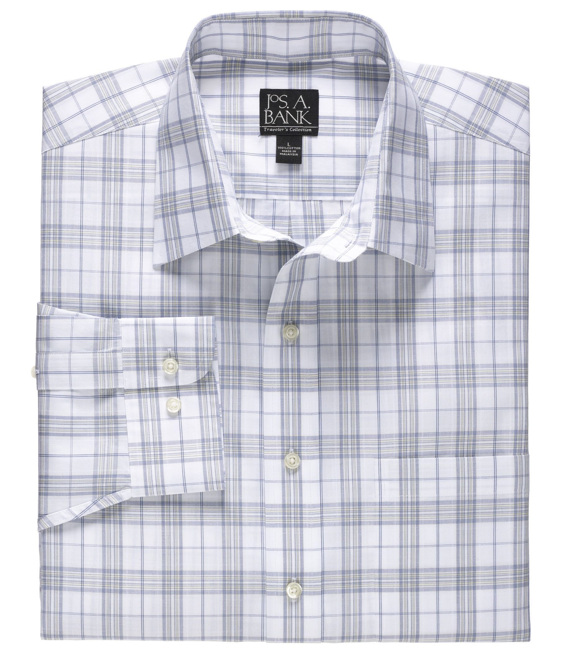 Traveler Point Collar Long-Sleeve Sportshirt