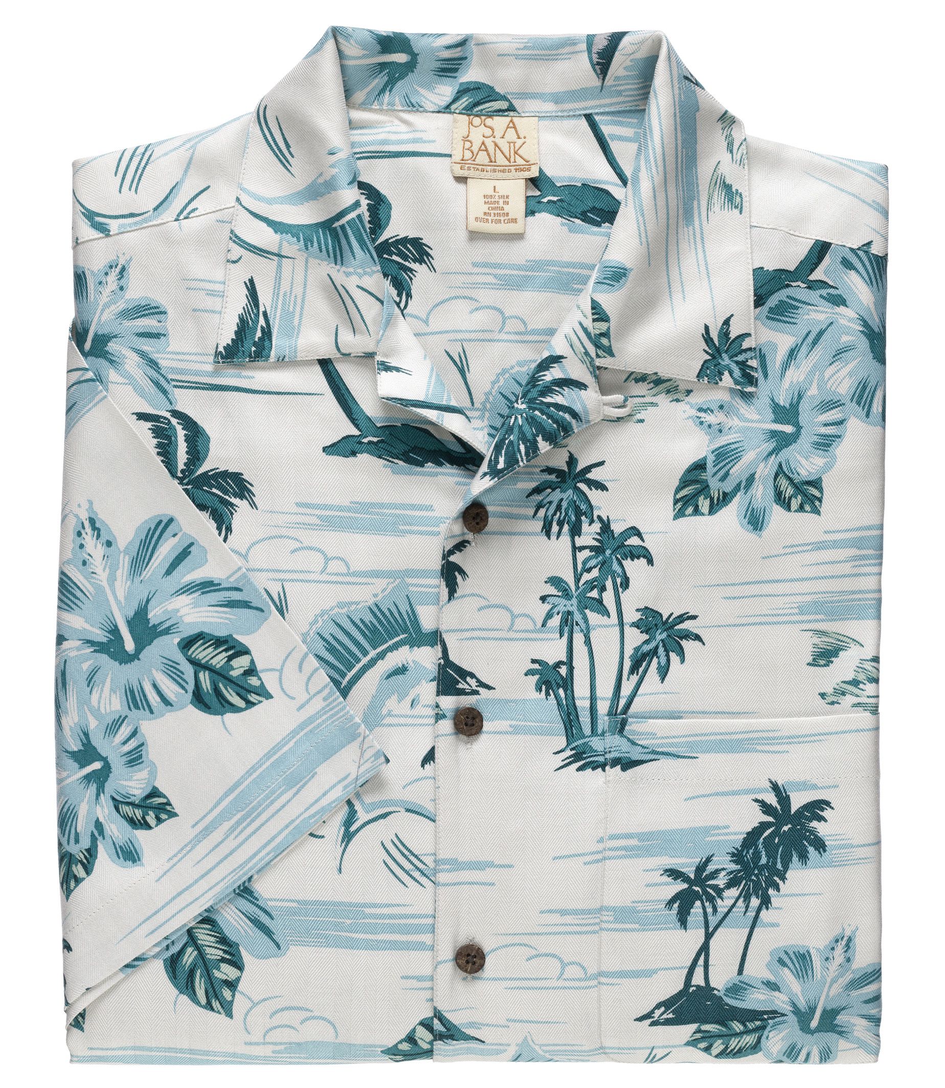 VIP Silk Print Short-Sleeve Sportshirt