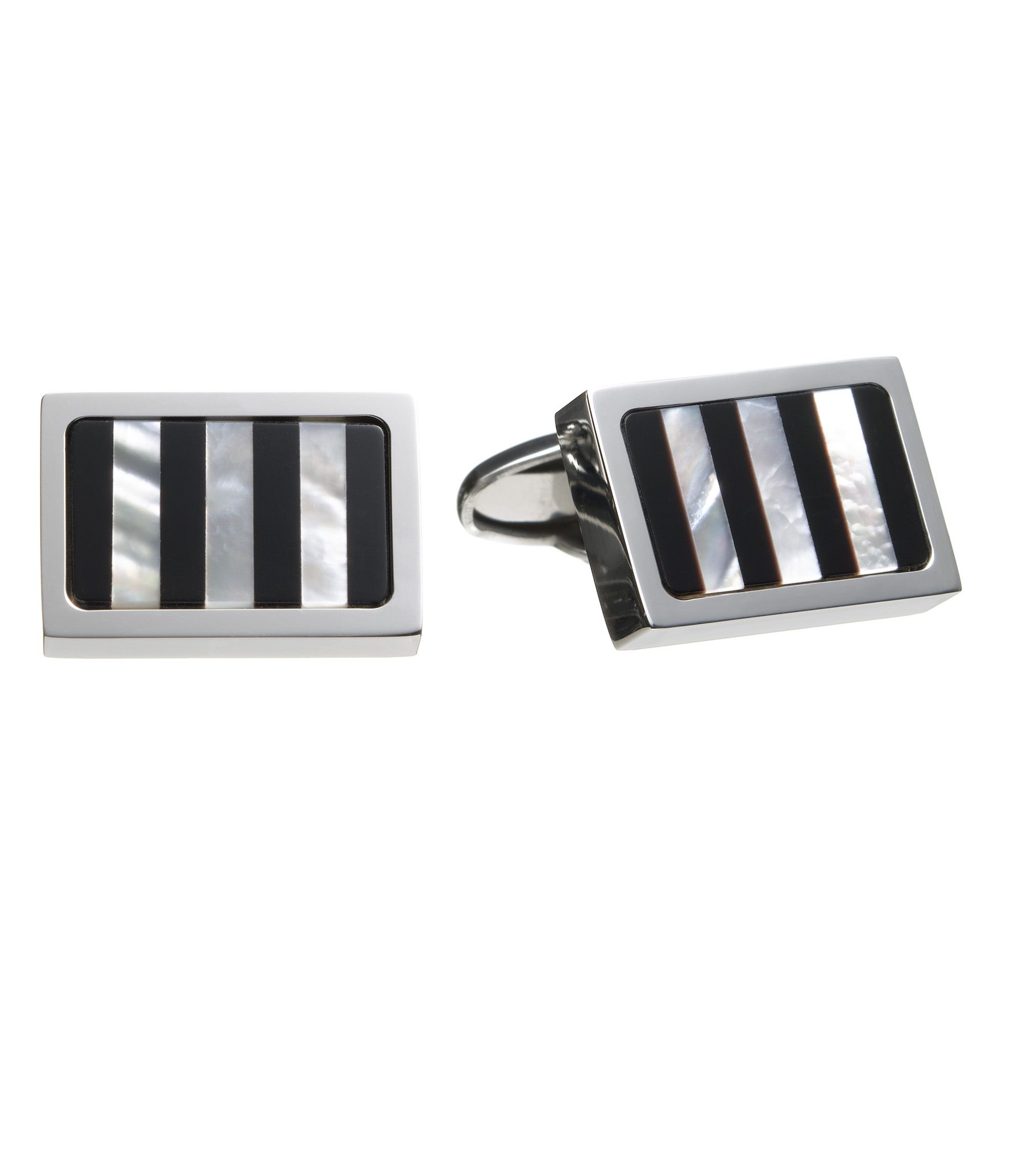 Onyx Mother of Pearl Vertical Stripe Cufflinks