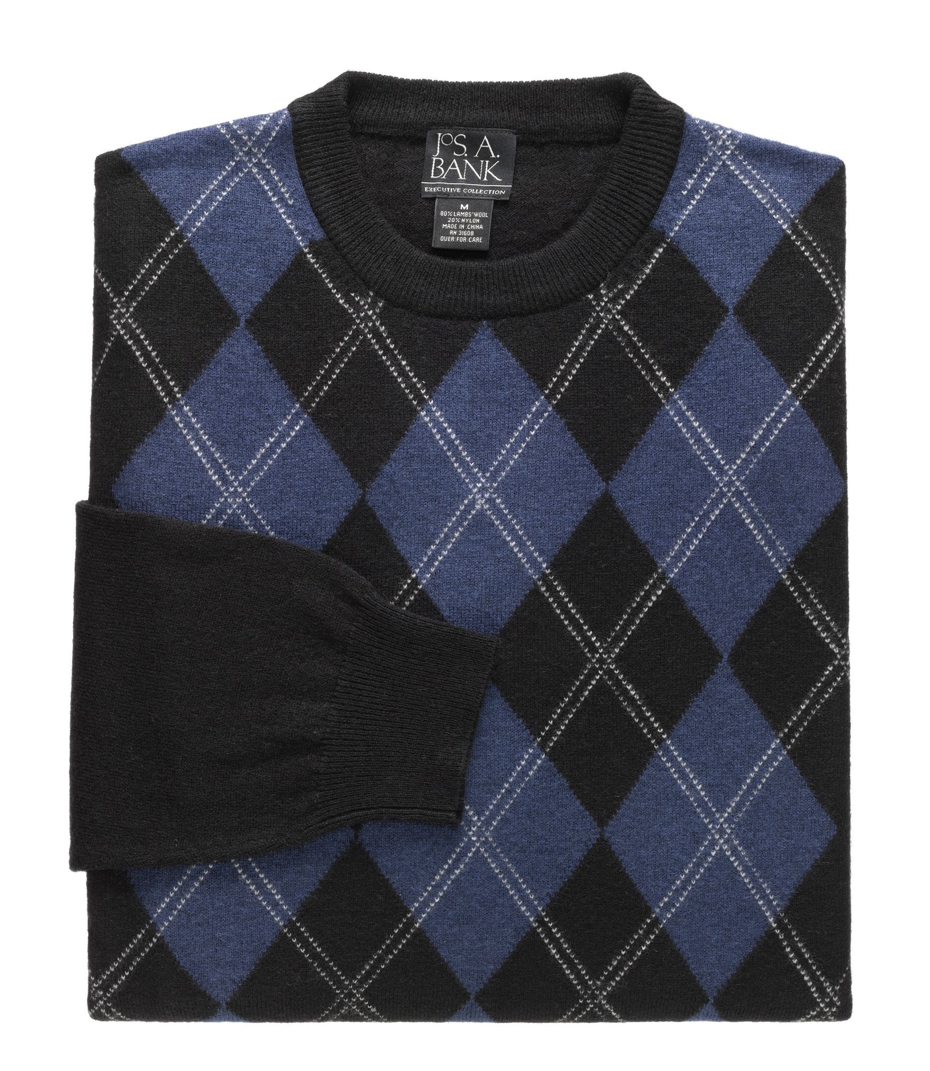 Fine Lambswool Argyle CrewNeck Sweater
