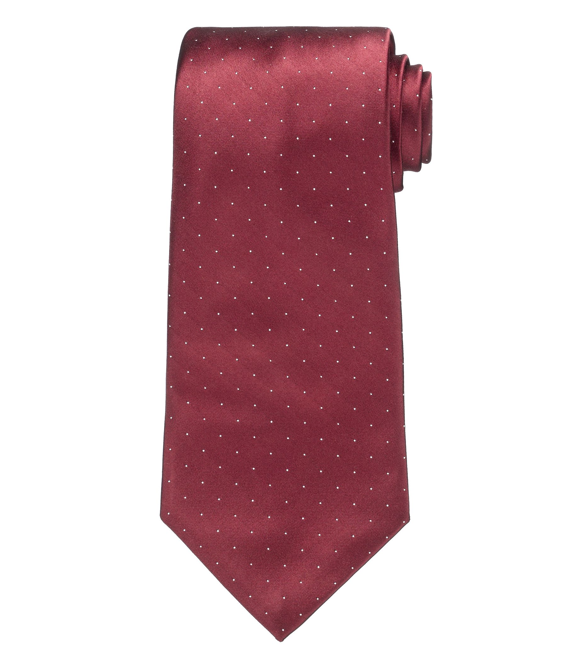 Platinum Burgundy PinDot Tie 64