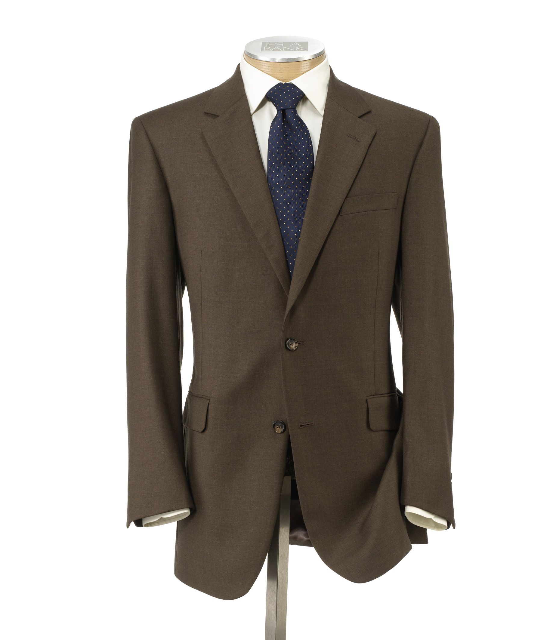 Executive 2-Button Wool Suit with Plain Front Trousers - Sizes 44 X-Long-52