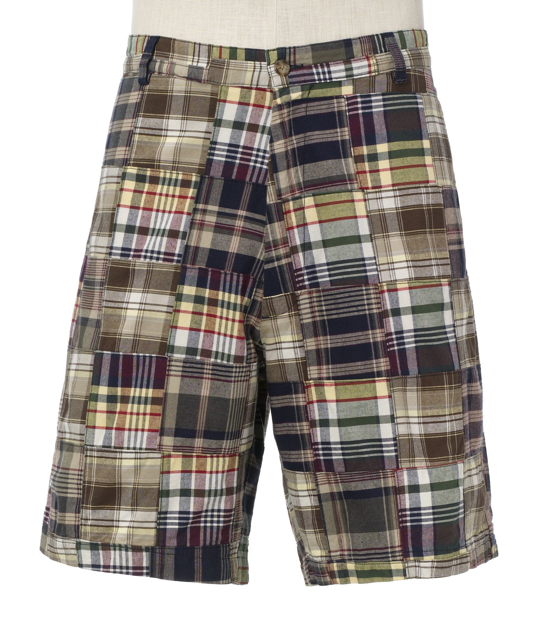 VIP Take It Easy Patchwork Madras Shorts Big/Tall