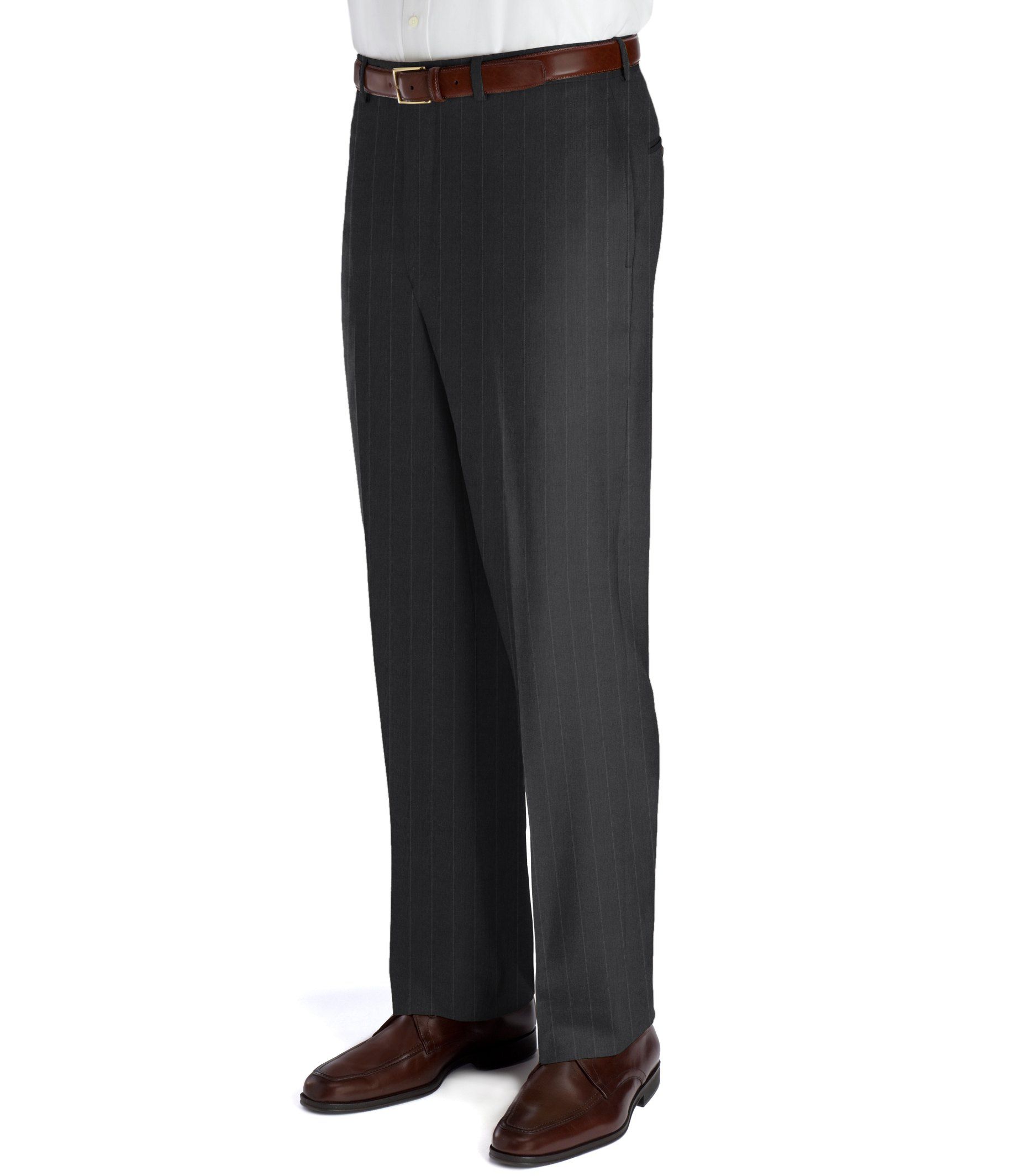 Signature Plain Front Tailored Fit Trousers