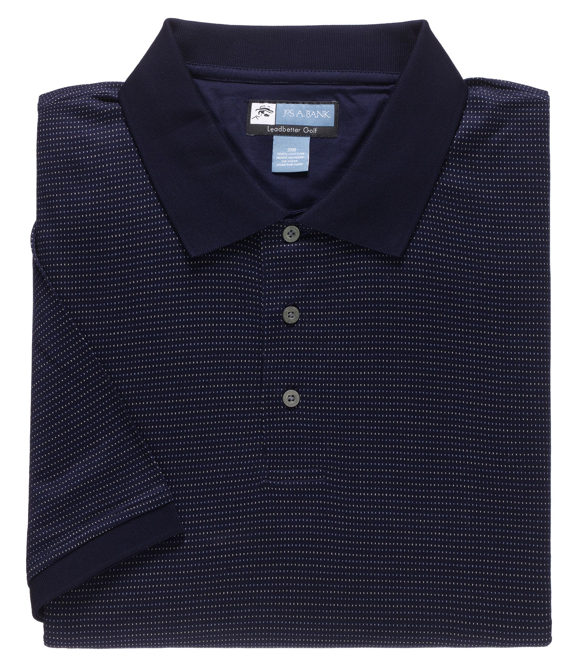 David Leadbetter Stays Cool Pattern Polo Big/Tall