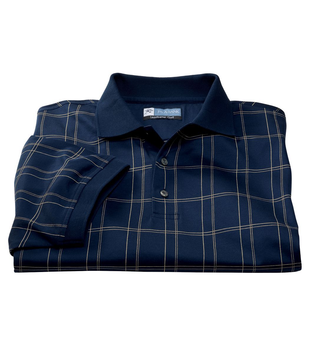 David Leadbetter Stays Cool Pattern Polo Big/Tall