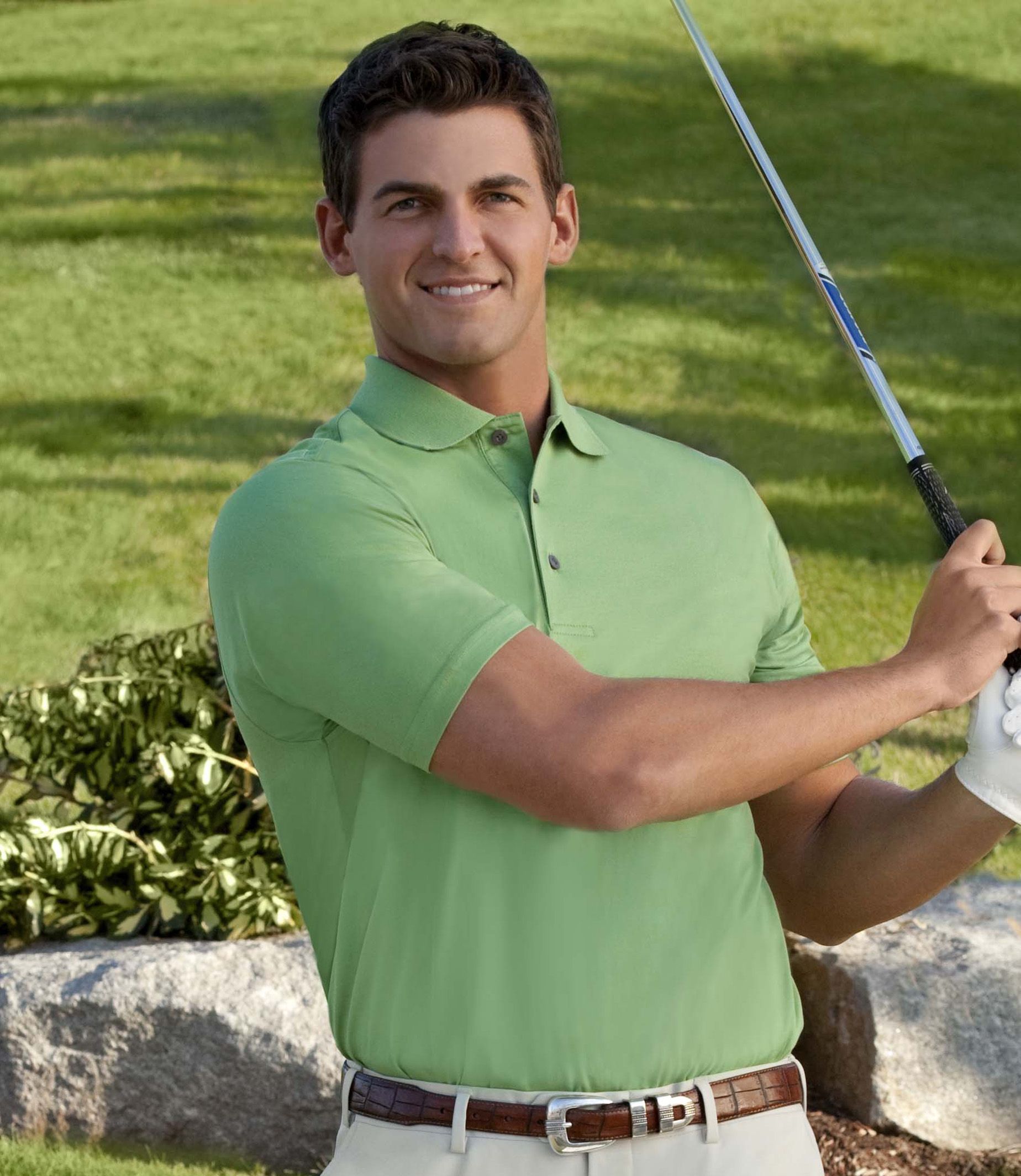 Stays Cool David Leadbetter Solid Polo Big/Tall
