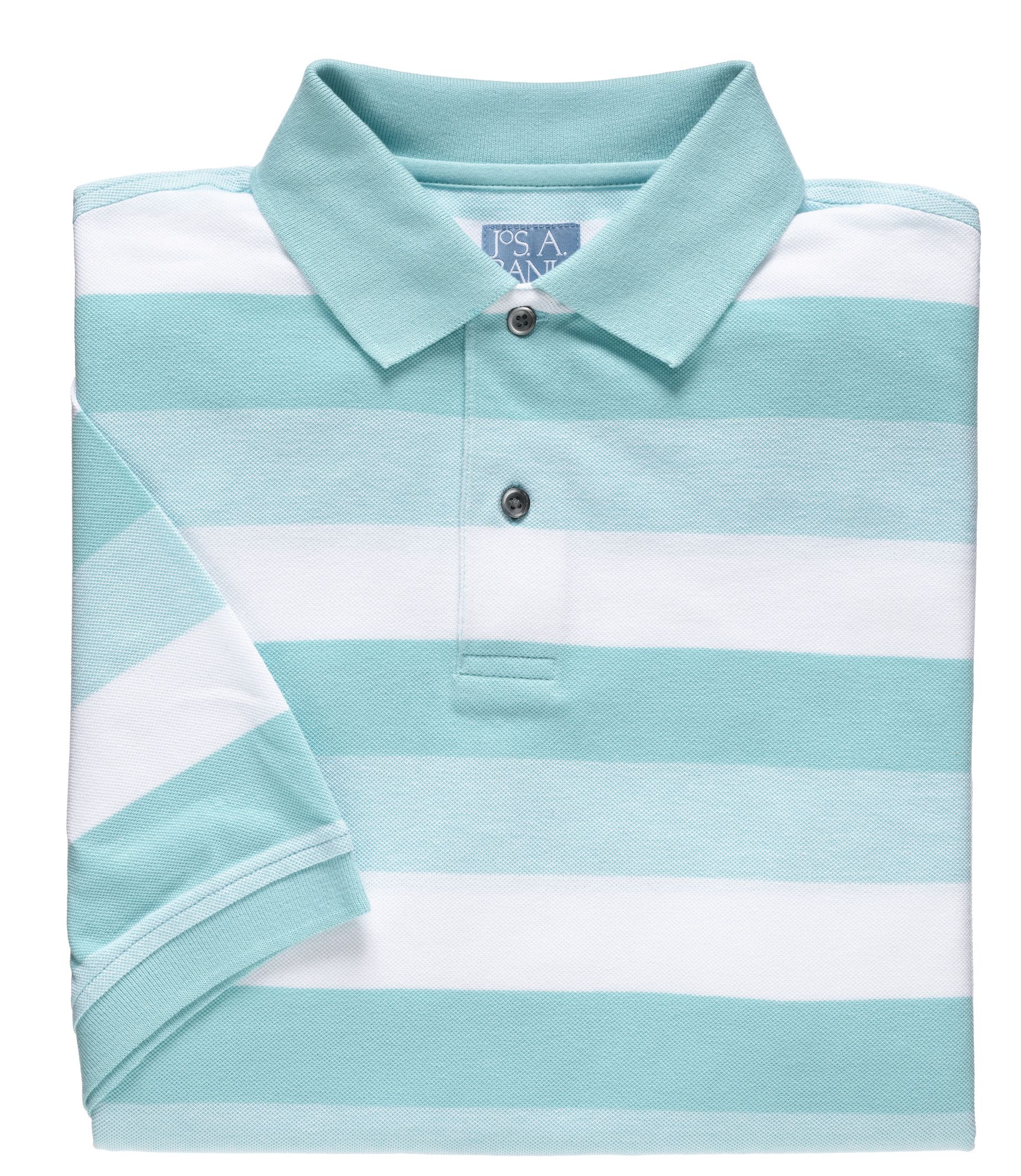 Stays Cool Striped Pique Polo