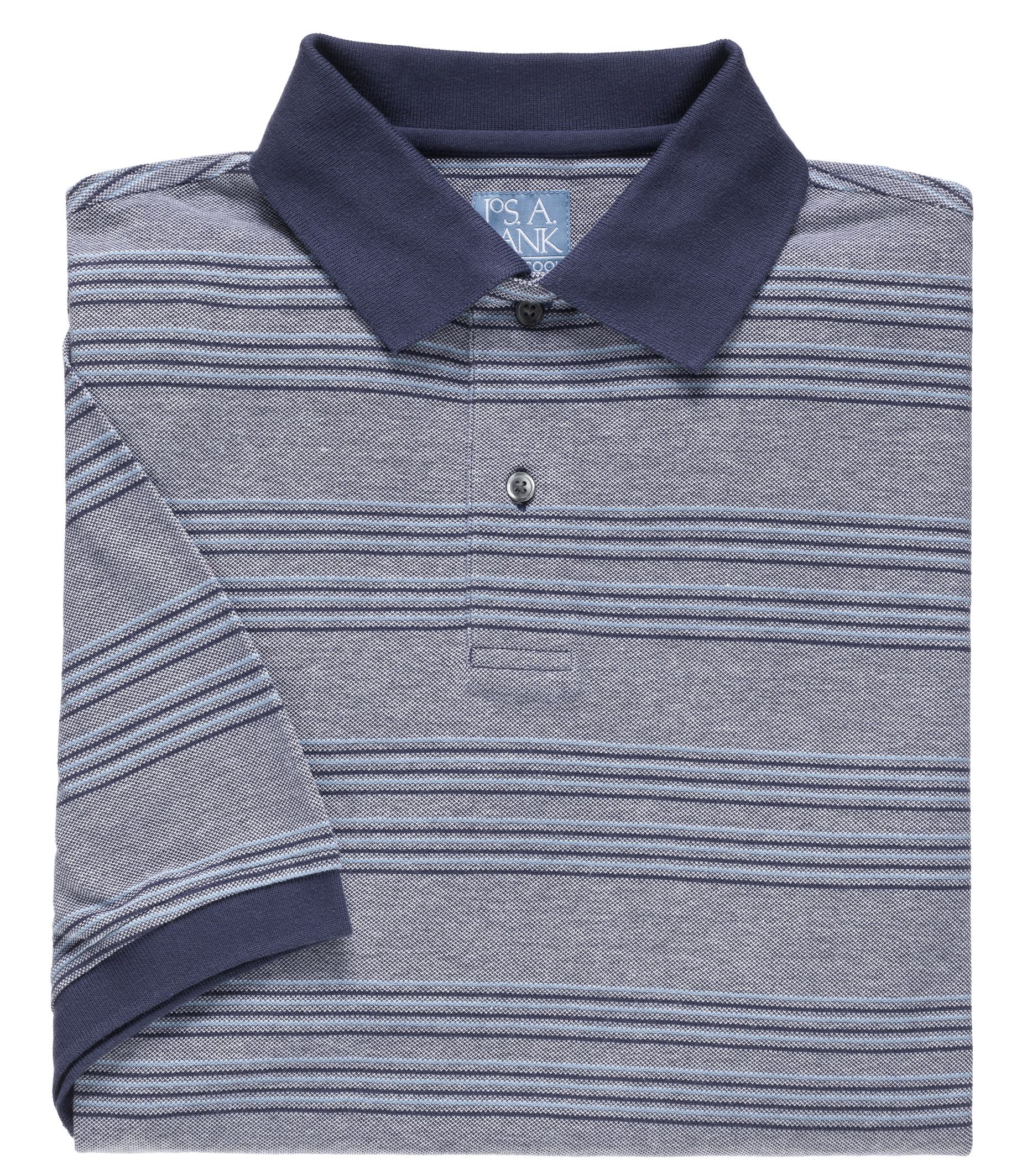 Stays Cool Striped Pique Polo