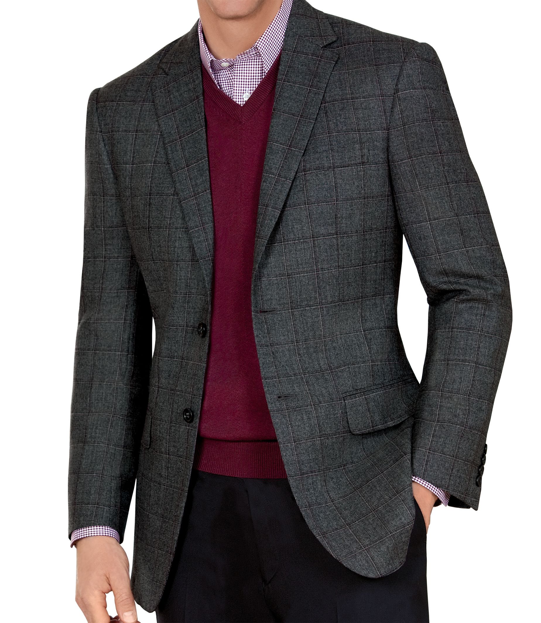 Traveler Wool Tailored Fit 2-Button Sportcoat - Sizes 44 X-Long-52