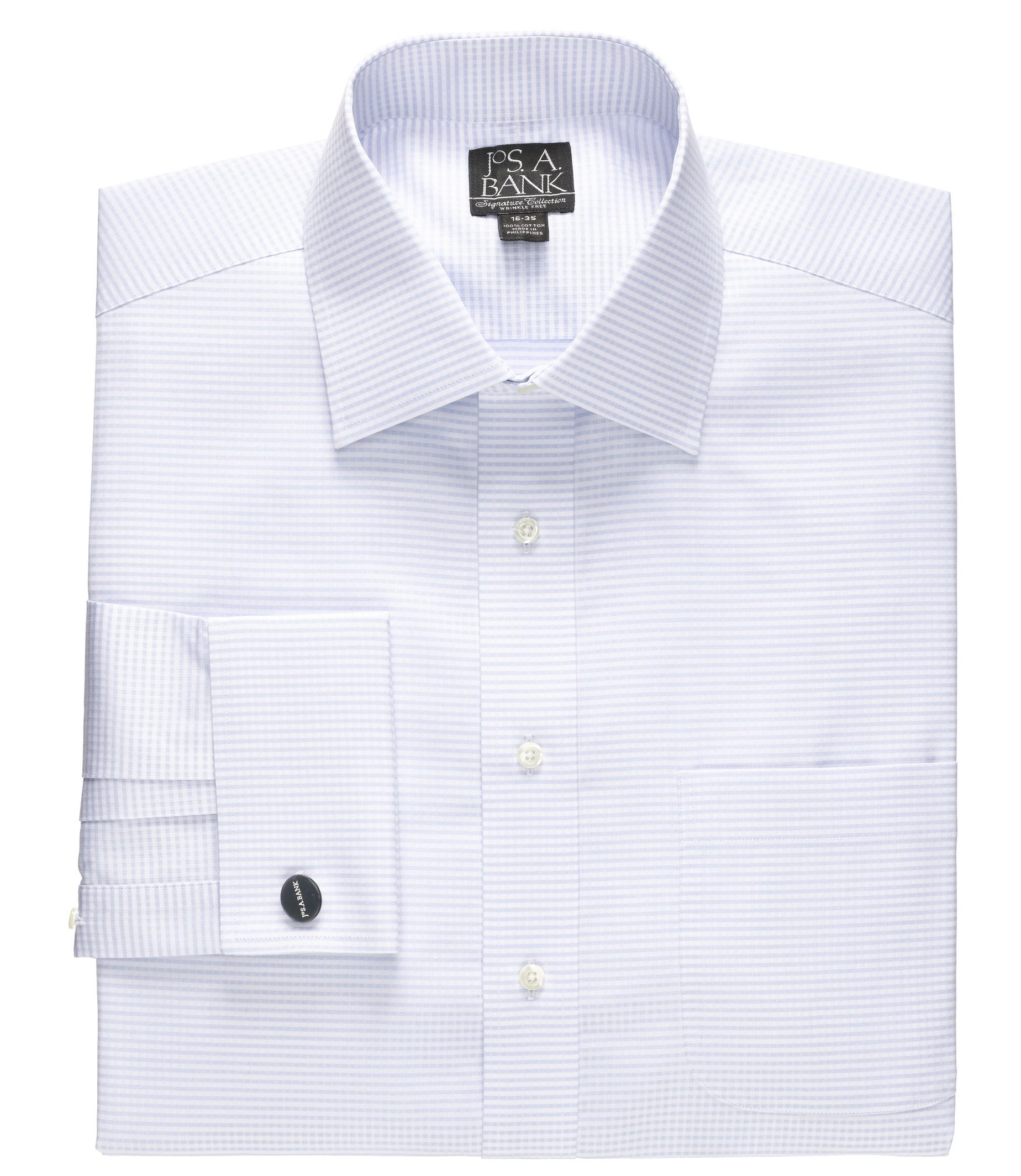 Signature Wrinkle-Free Spread Collar, French Cuff Tailored Fit Dress Shirt