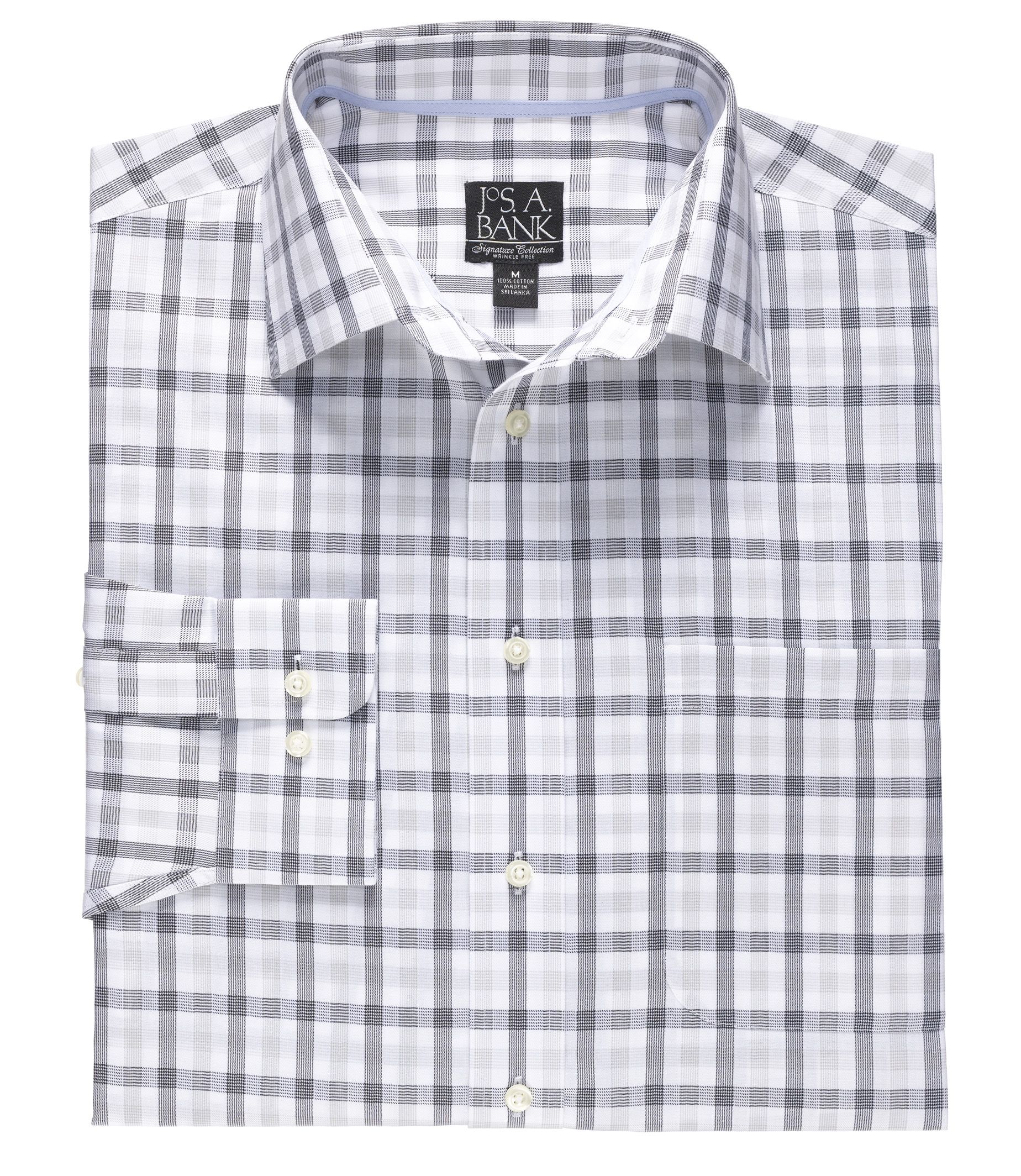 Signature Long-Sleeve Cotton Spread Collar Sportshirt