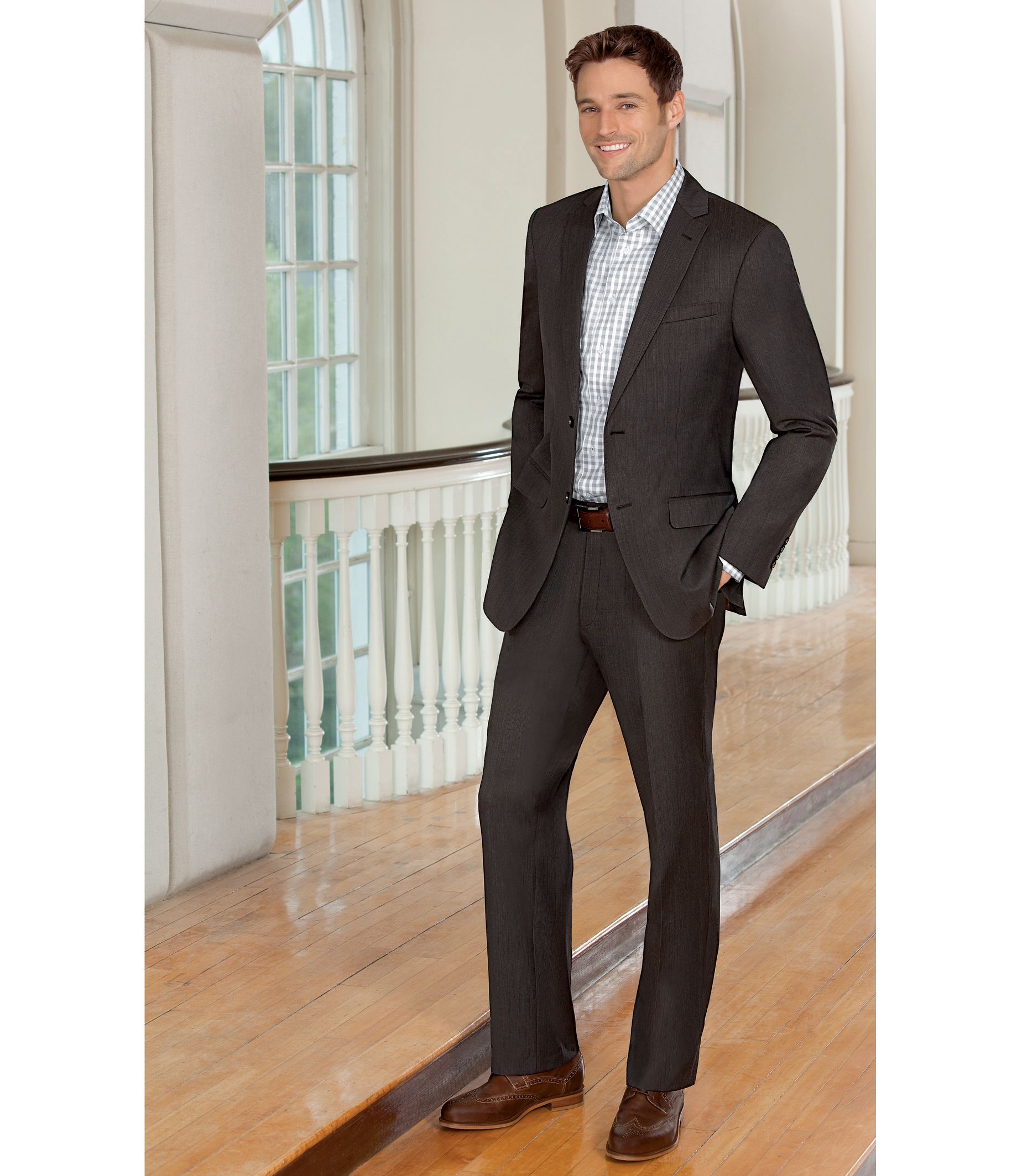 Joseph Slim Fit 2 Button Plain Front Wool Suit - Sizes 44 X-Long-52