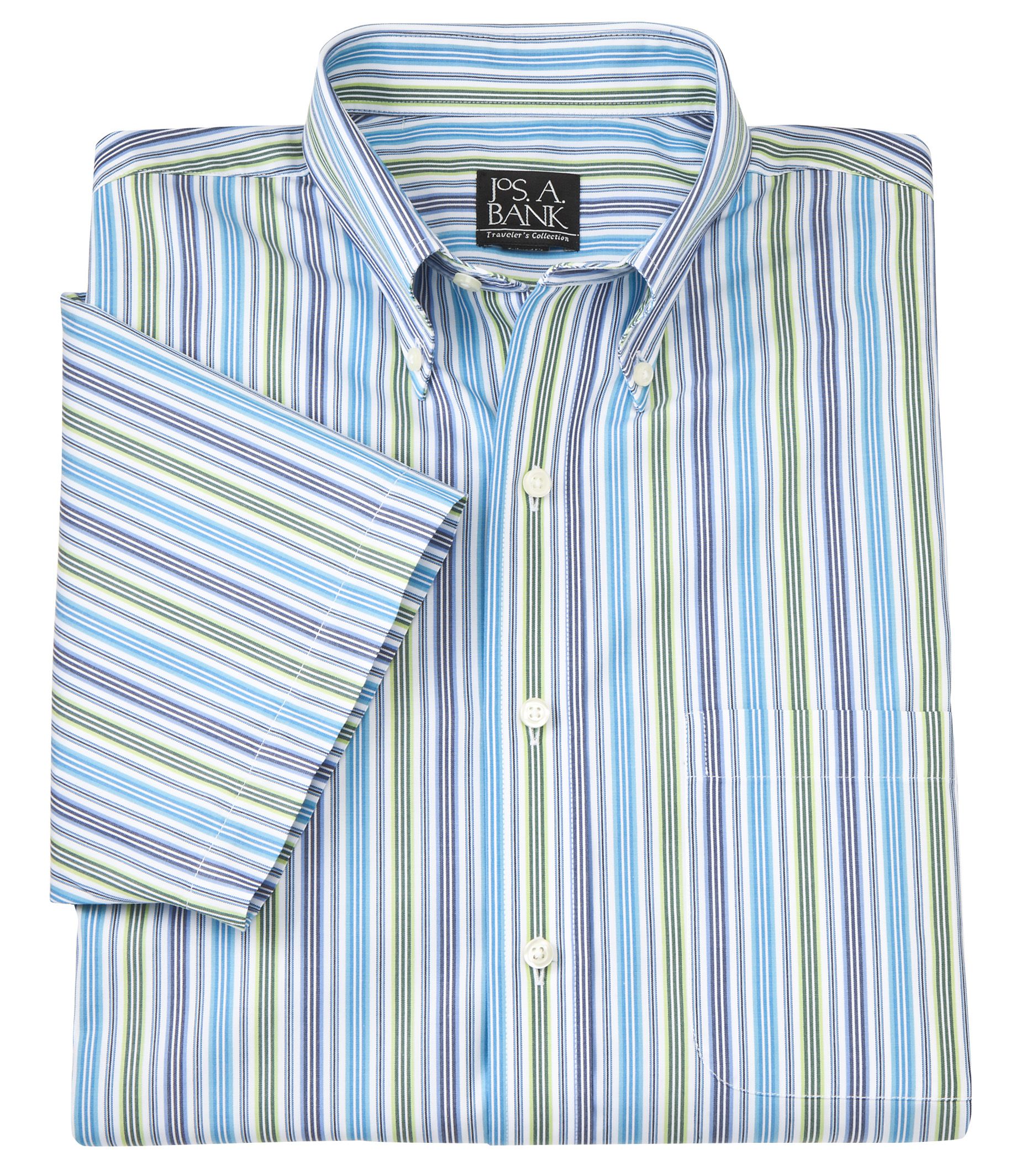 Traveler Short Sleeve Point Collar Tailored Fit Sportshirt