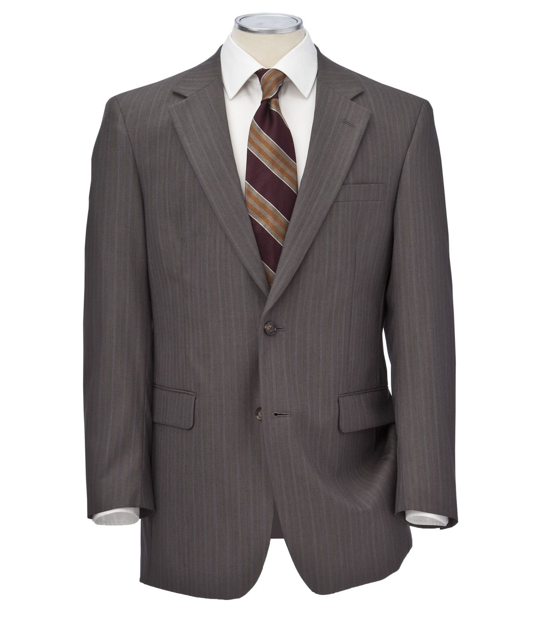 Executive 2-Button Wool Suit with Center Vent with Pleated Front Trousers