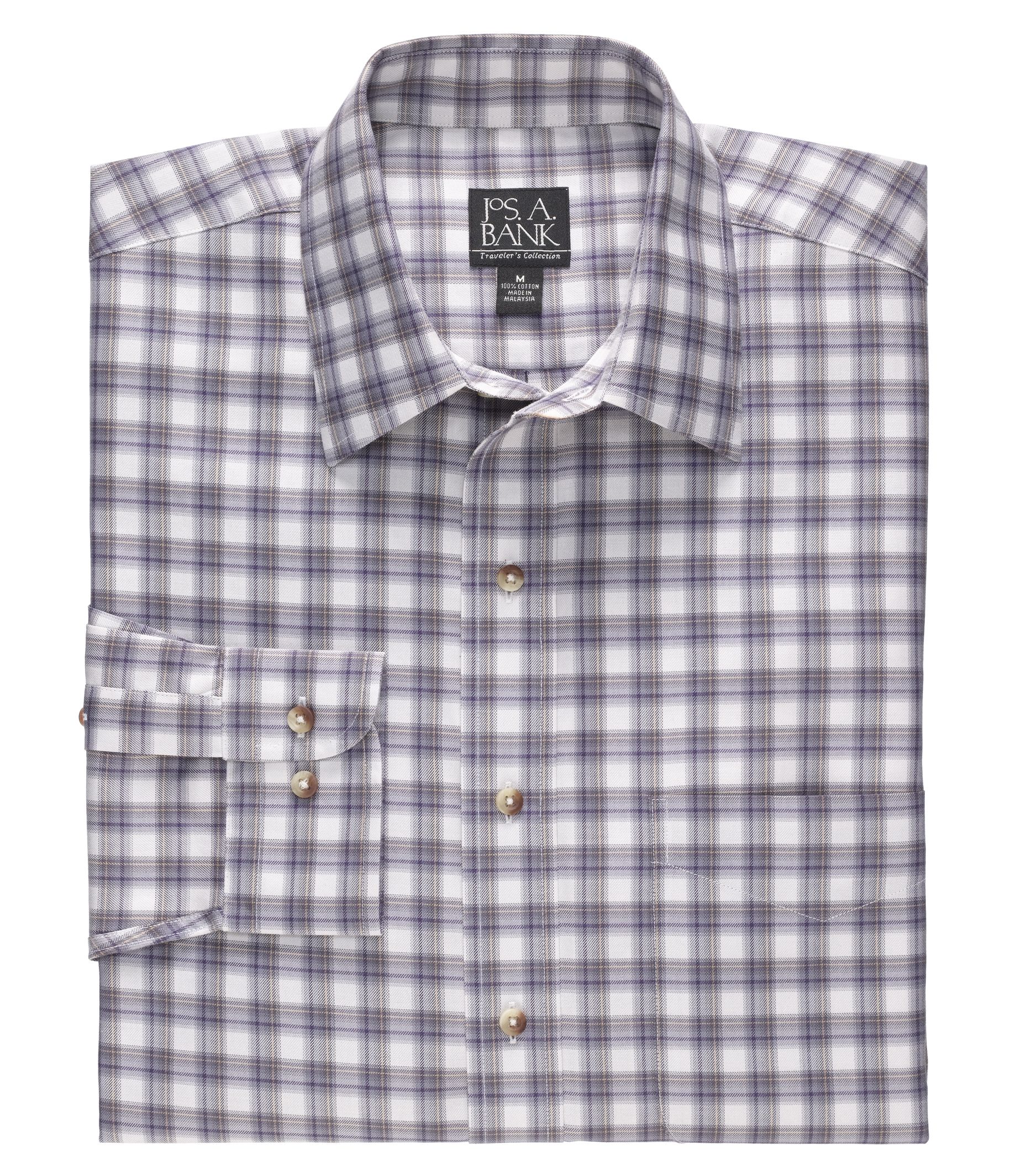 Traveler Long-Sleeve Pointcollar Sportshirt Tailored Fit