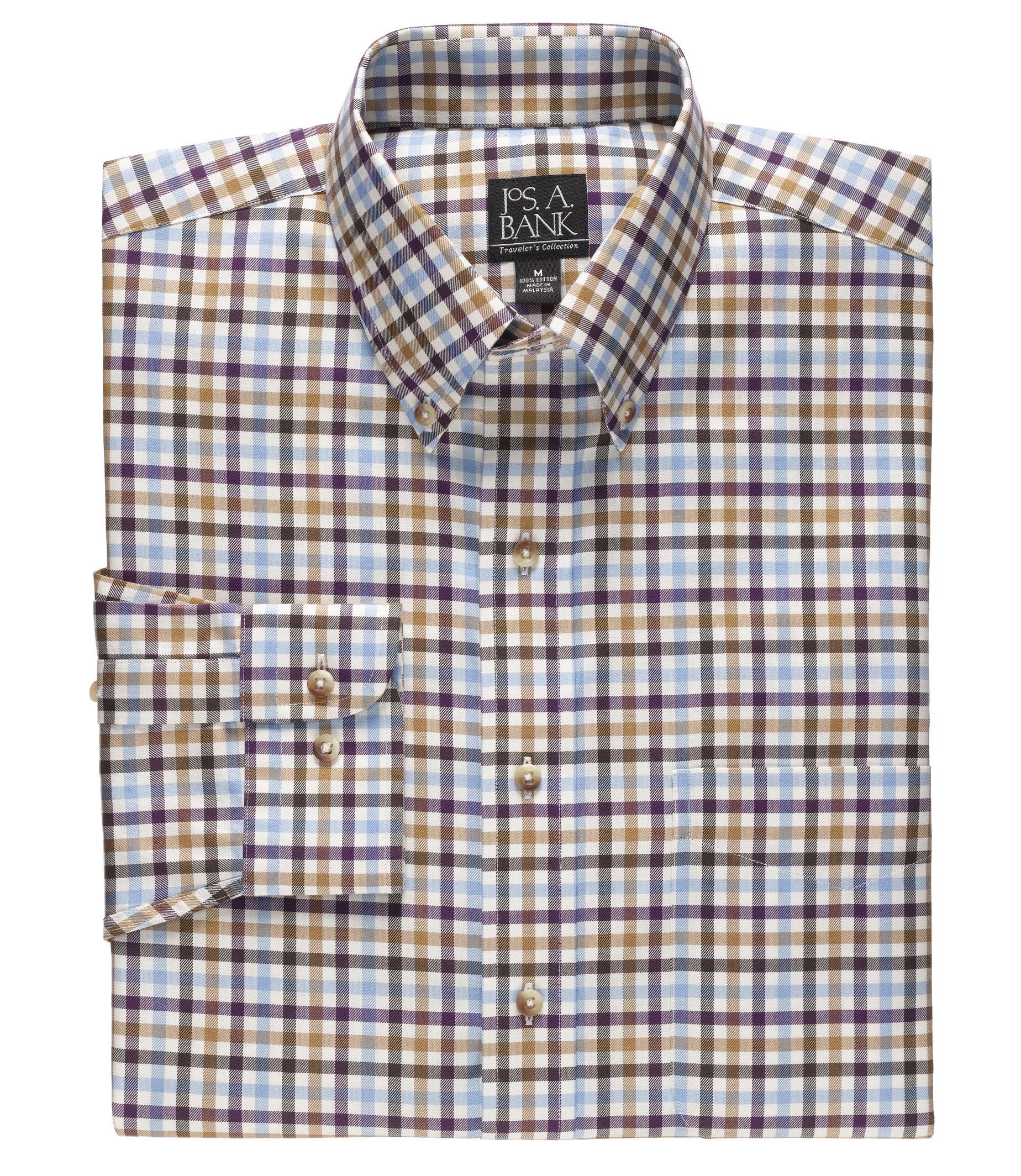 Traveler Long-Sleeve Buttondown Sportshirt Big and Tall Sizes