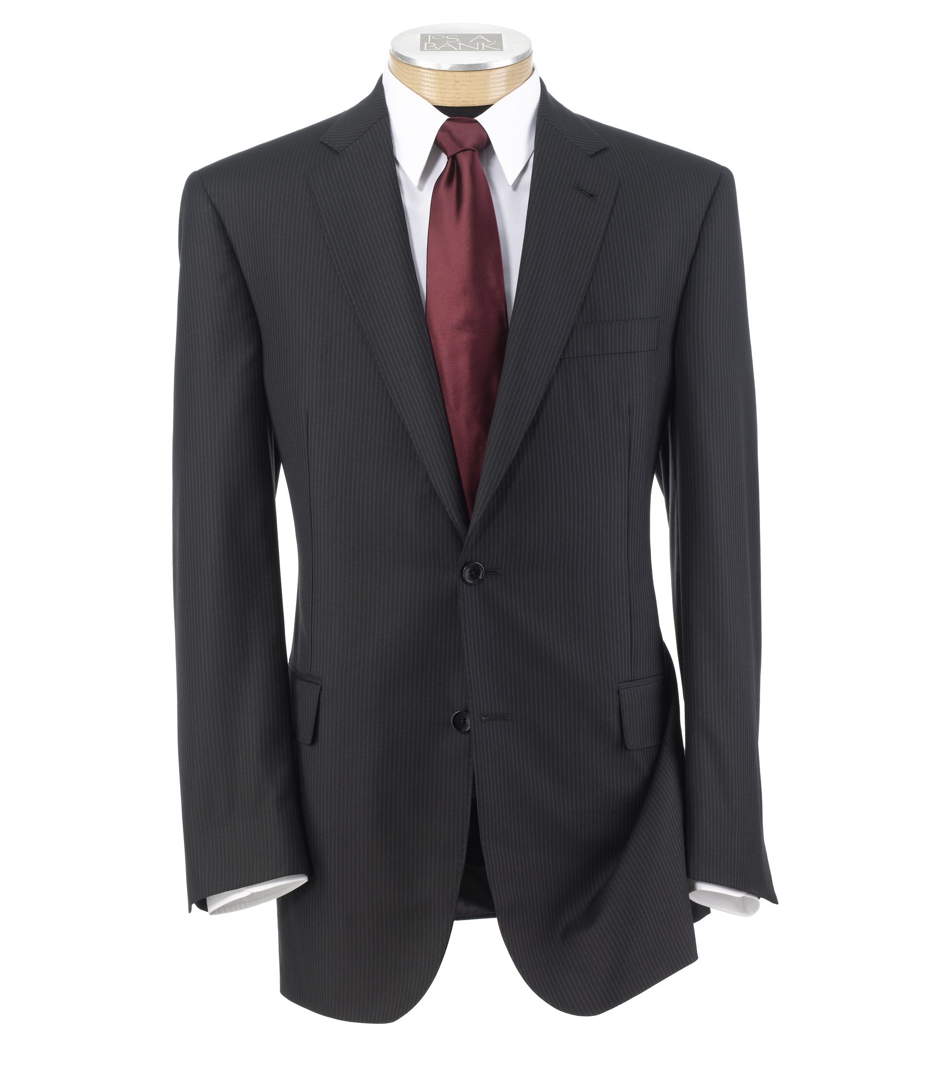 Signature Platinum Wool 2-Button Suit with Pleated Trousers