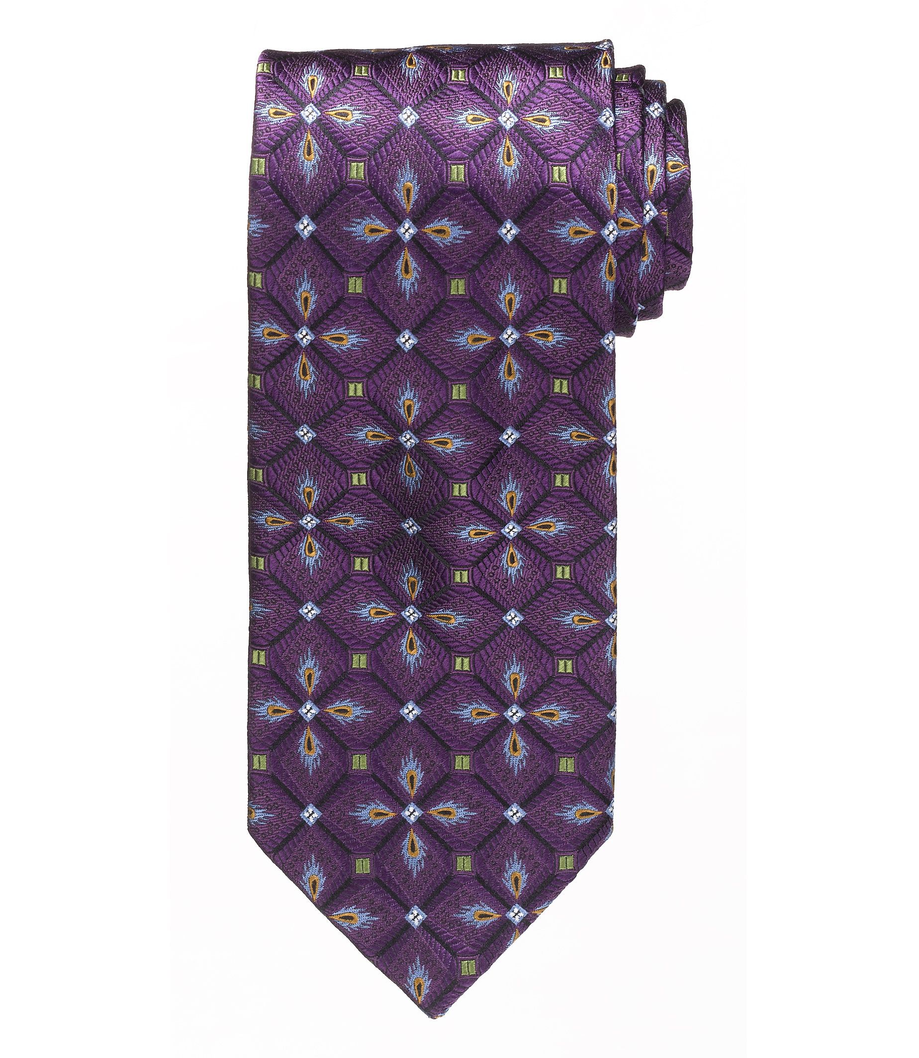 Signature Gold Feather Medallion Tie