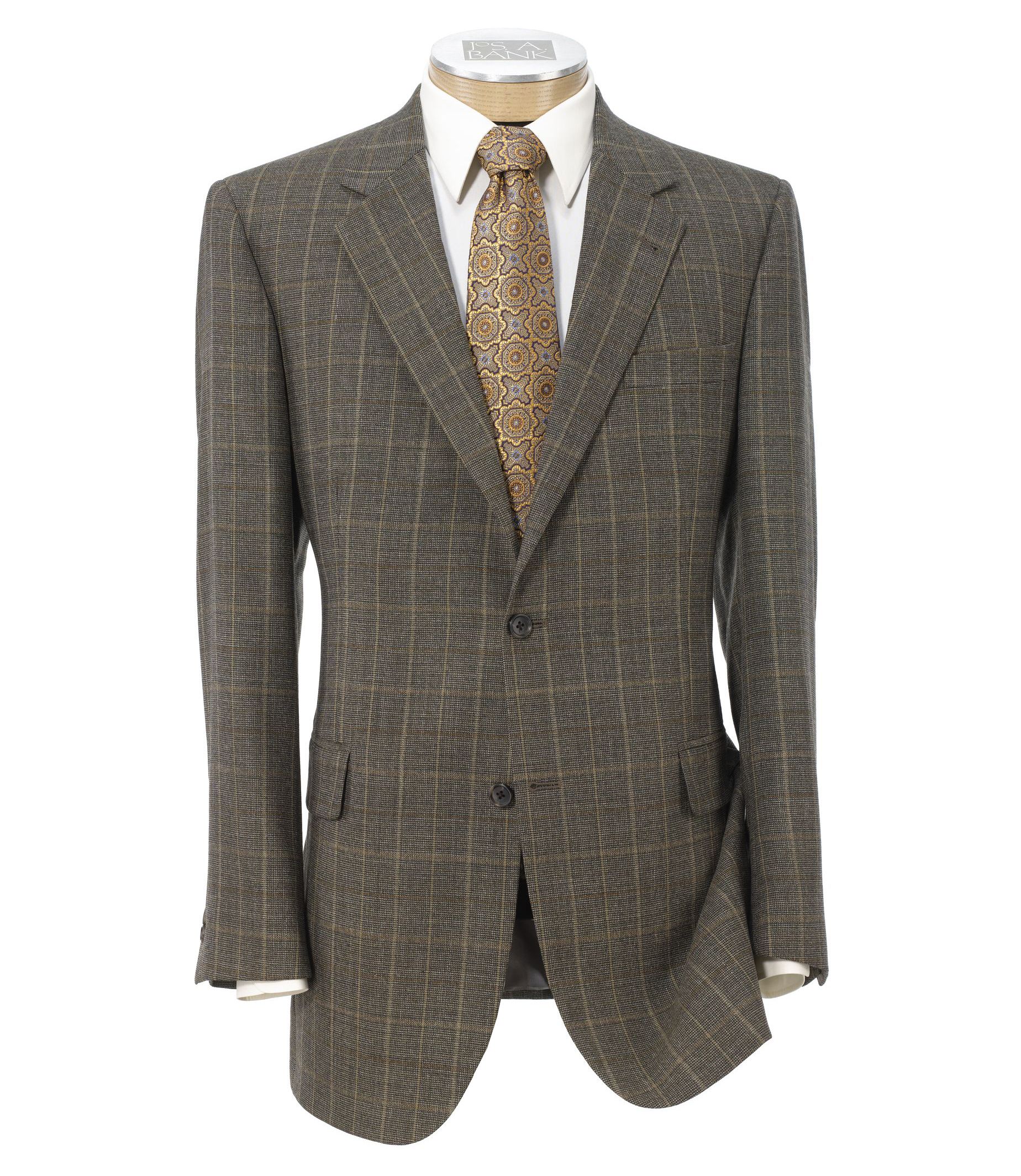 2-Button Wool Patterned Sportcoat