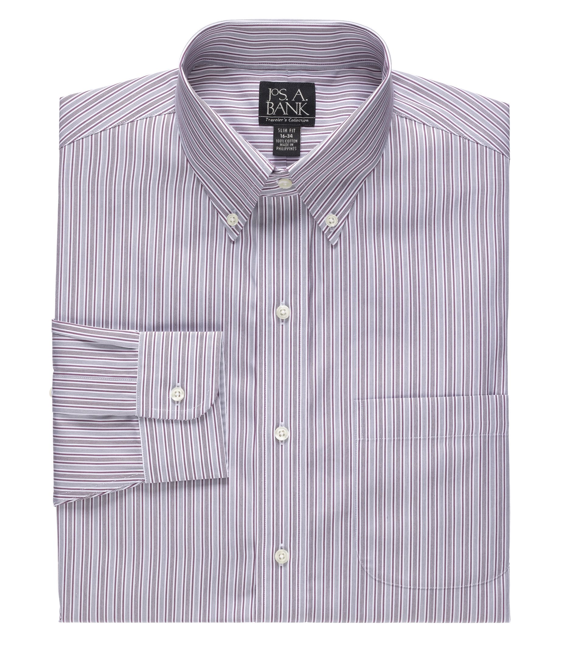 Traveler Slim Fit Long-Sleeve Dress Shirt