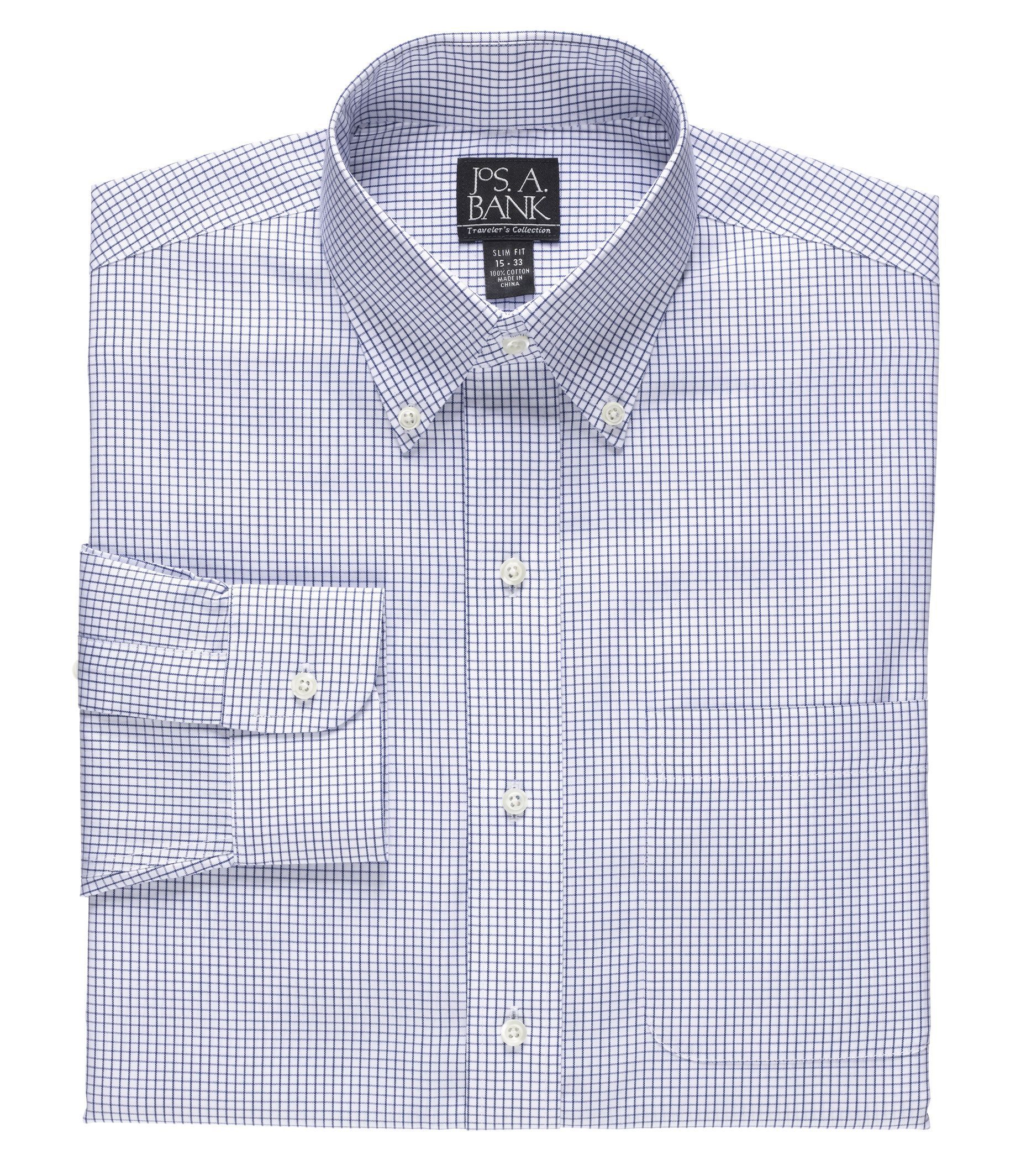 Traveler Slim Fit Long-Sleeve Buttondown Dress Shirt