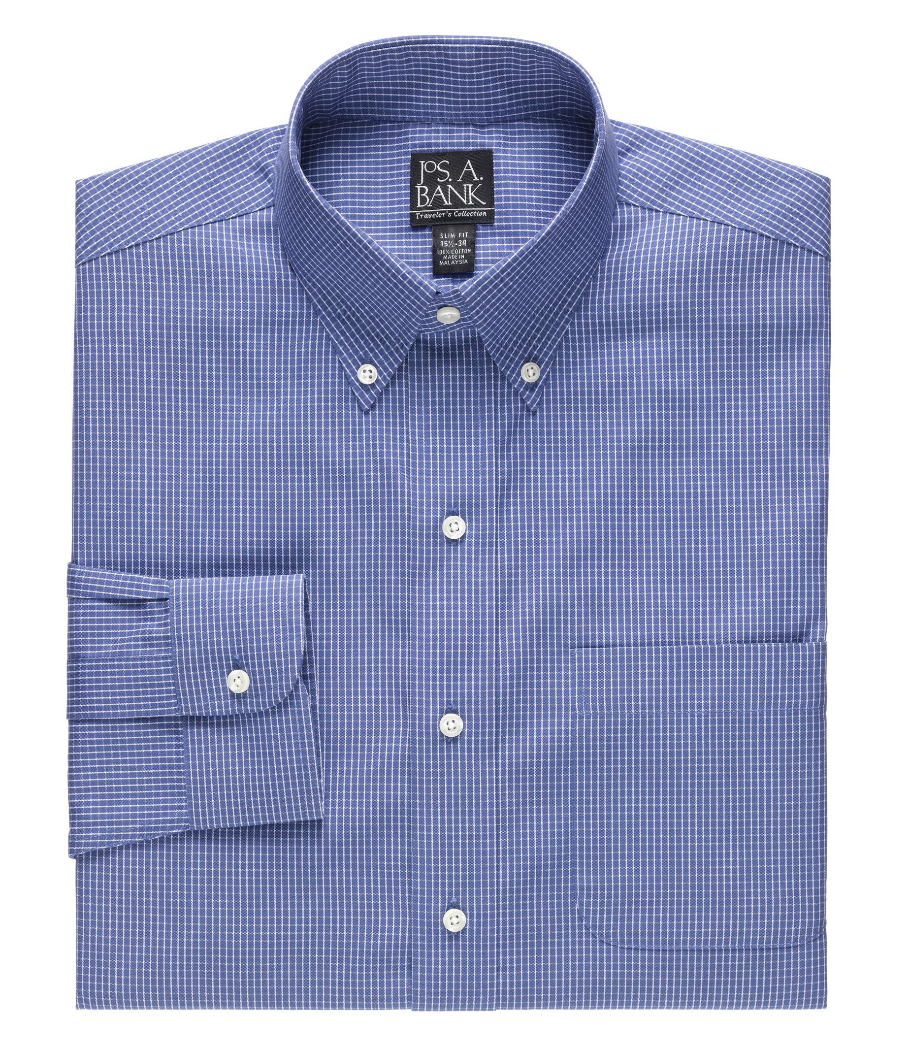 Traveler Slim Fit Long-Sleeve Buttondown Dress Shirt