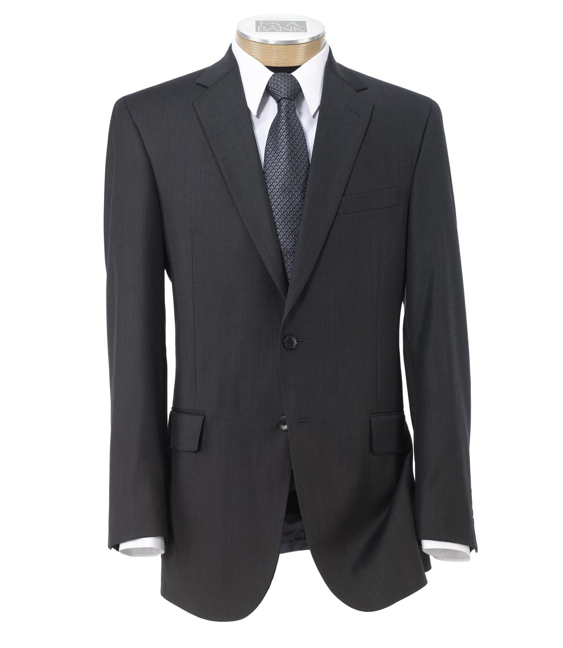Traveler Tailored Fit 2-Button Suits Plain Front Trousers Extended Sizes