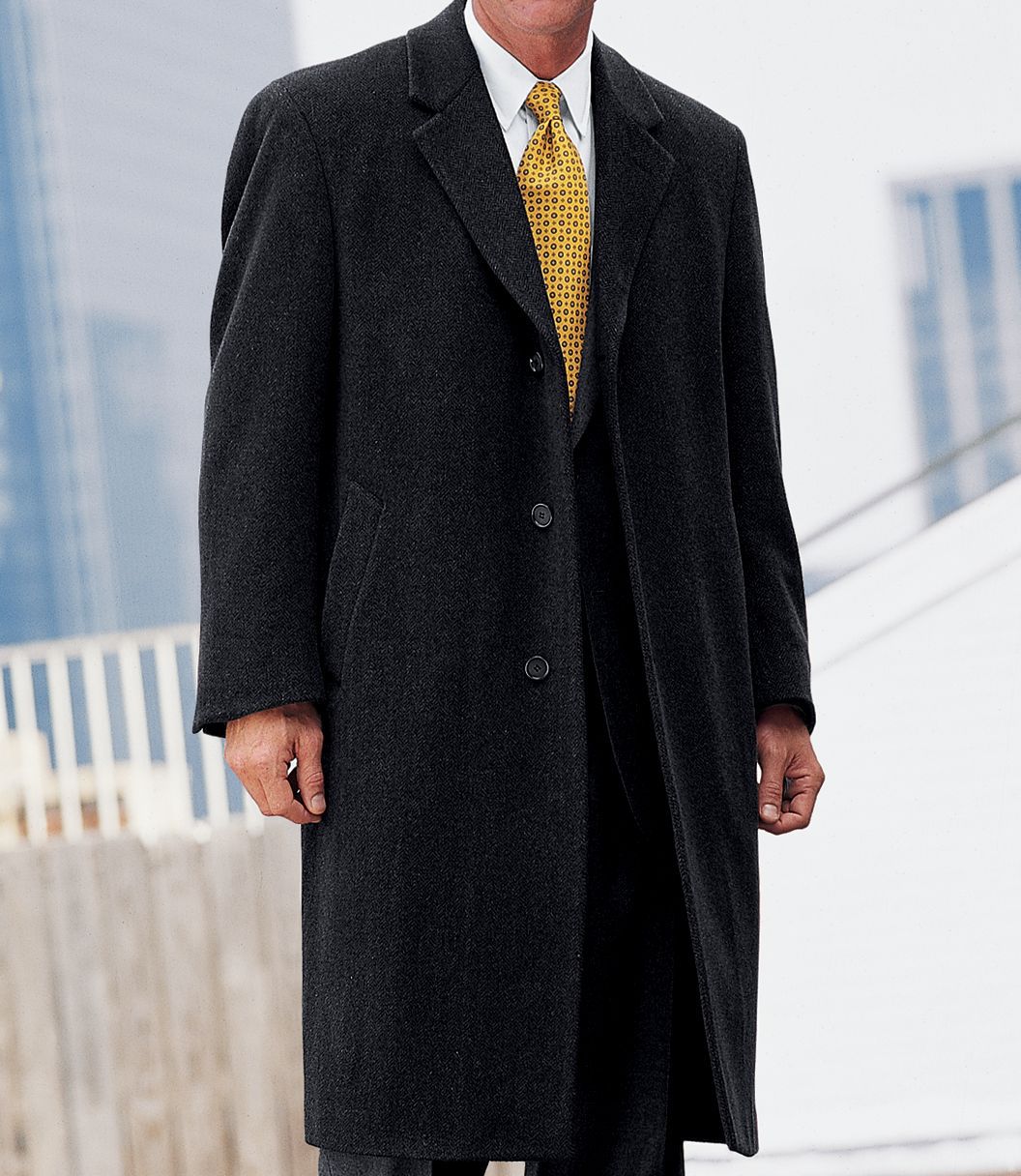 3/4 Traveler Tailored Fit Herringbone Topcoat