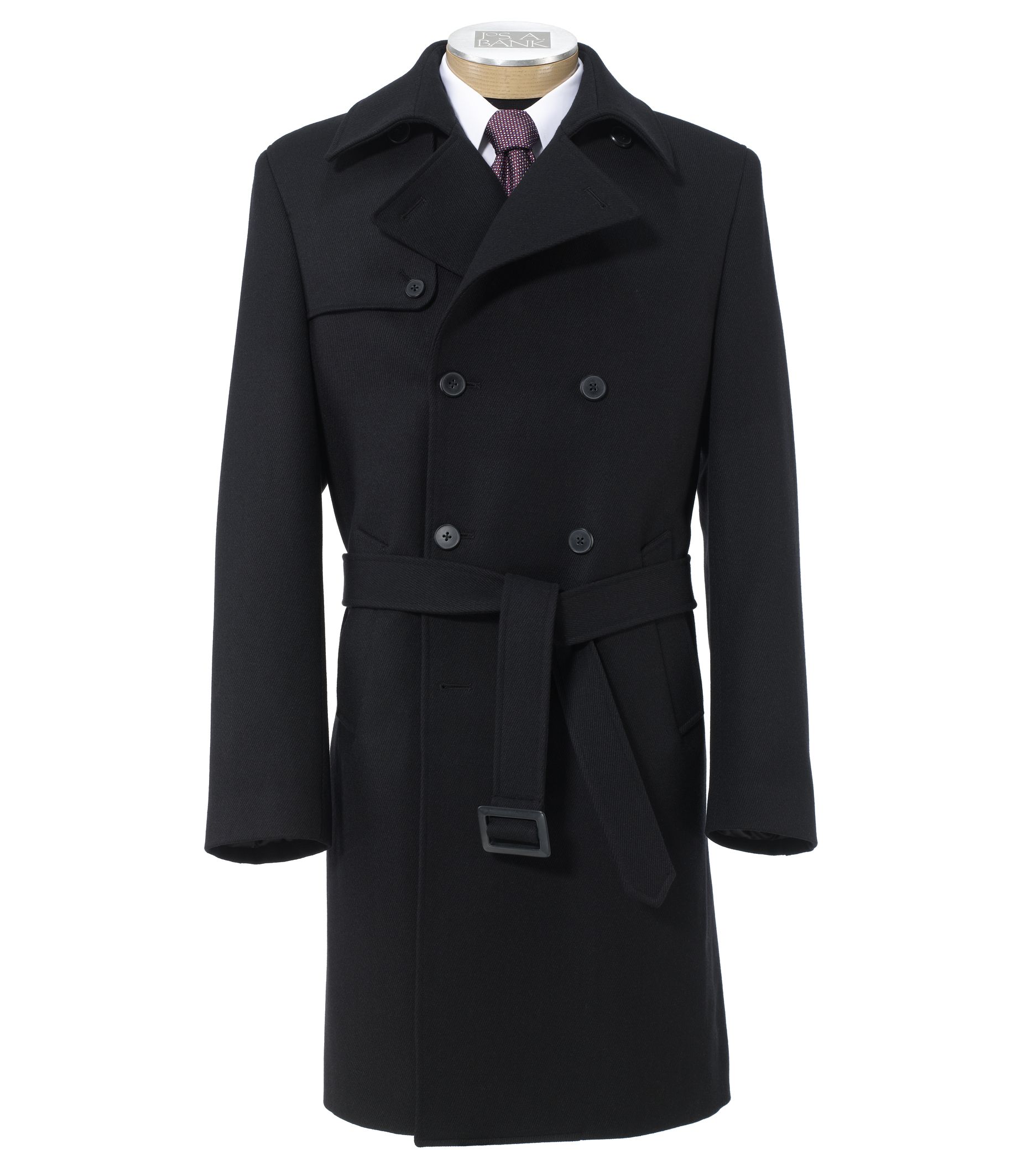 Traveler Tailored Fit Double Breasted Trench Topcoat Extended Sizes